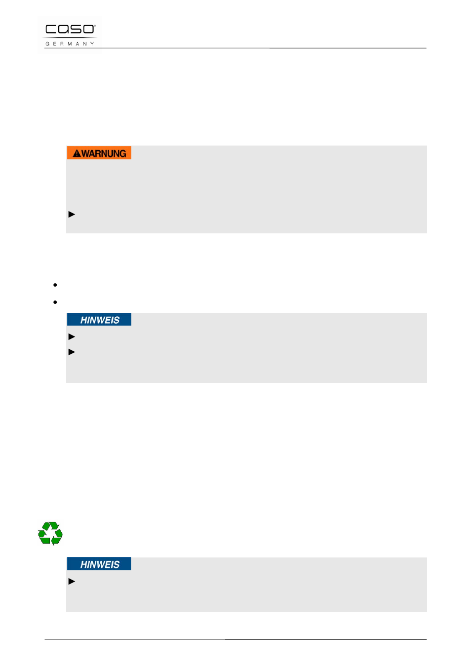 43 ingebruikname, 1 veiligheidsvoorschriften, 2 leveringsomvang en transportinspectie | 3 uitpakken, 4 verwijderen van de verpakking, Waarschuwing | CASO Germany PRO 3500 (2365) User Manual | Page 96 / 127