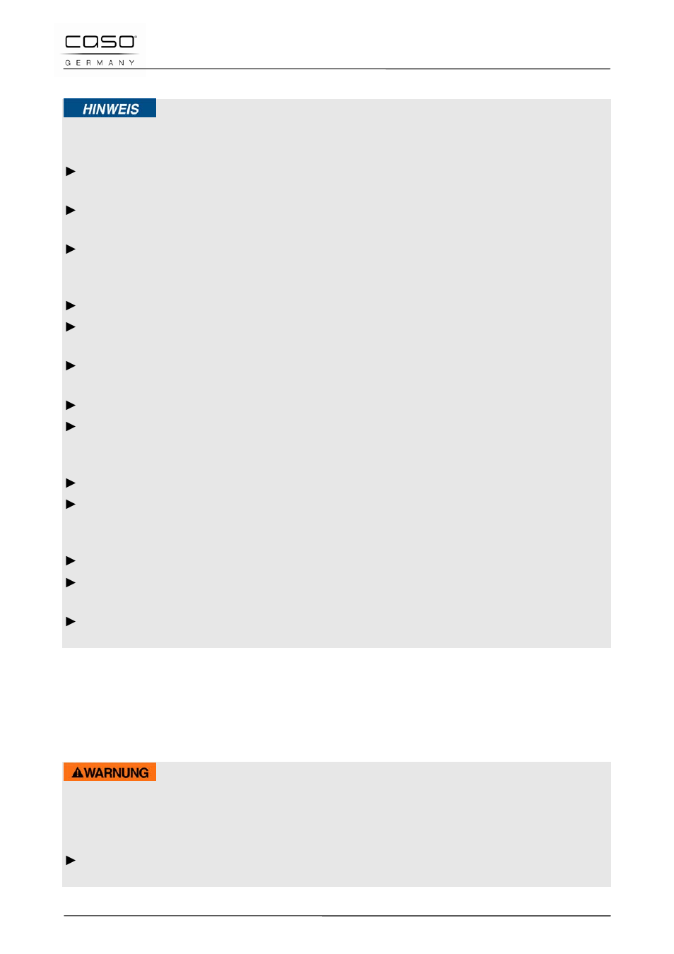 2 instrucciones generales de seguridad, 3 fuentes de peligro, 1 peligro por campo electromagnético | Advertencia | CASO Germany Chef 2000 (2095) User Manual | Page 100 / 113