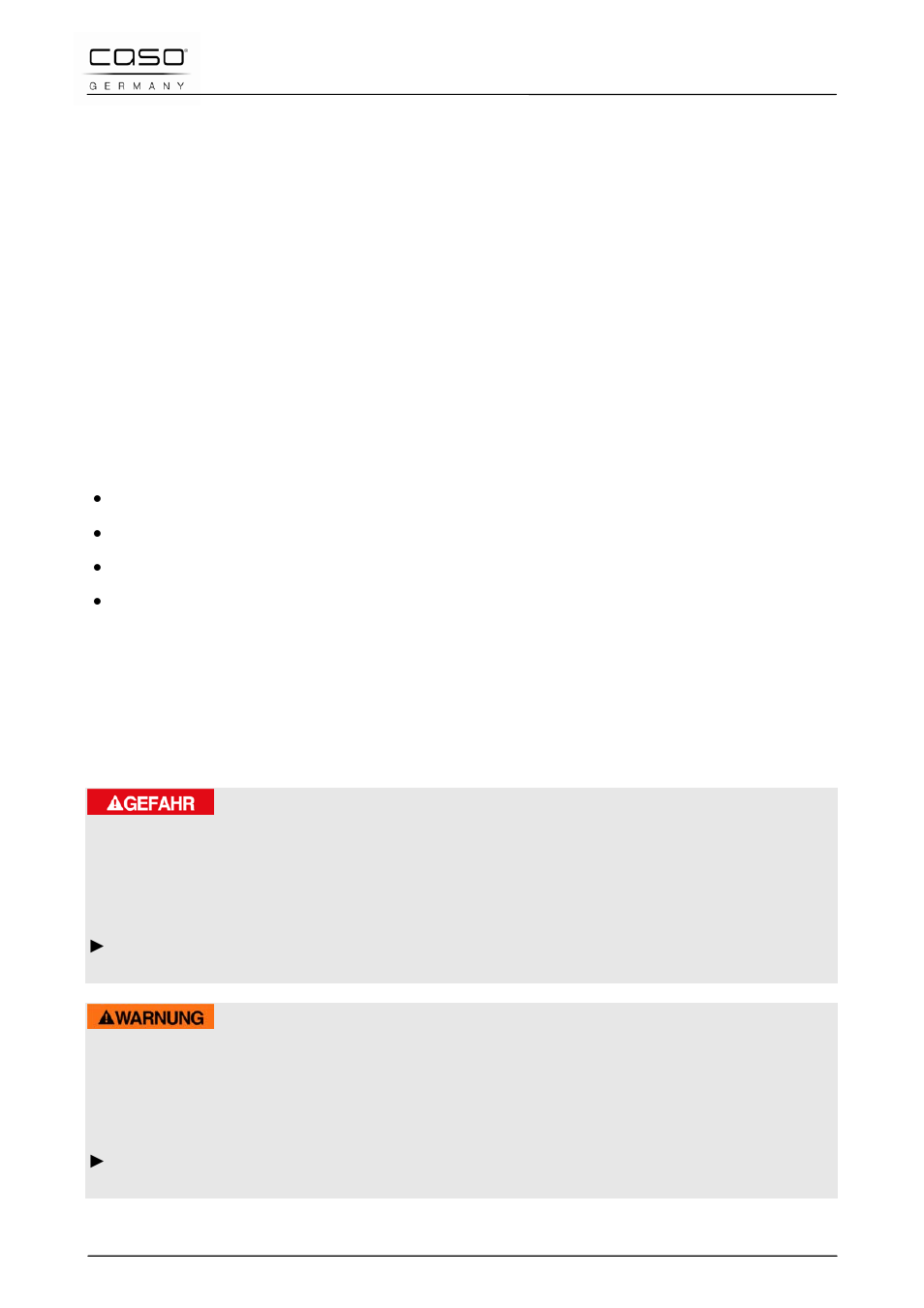 1 bedienungsanleitung, 1 allgemeines, 2 informationen zu dieser anleitung | 3 warnhinweise | CASO Germany Chef 2000 (2095) User Manual | Page 12 / 113