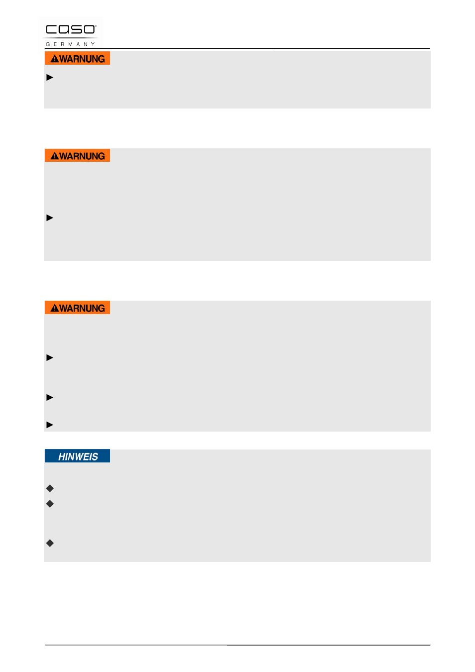 3 explosionsgefahr, 4 brandgefahr | CASO Germany Chef 2000 (2095) User Manual | Page 16 / 113