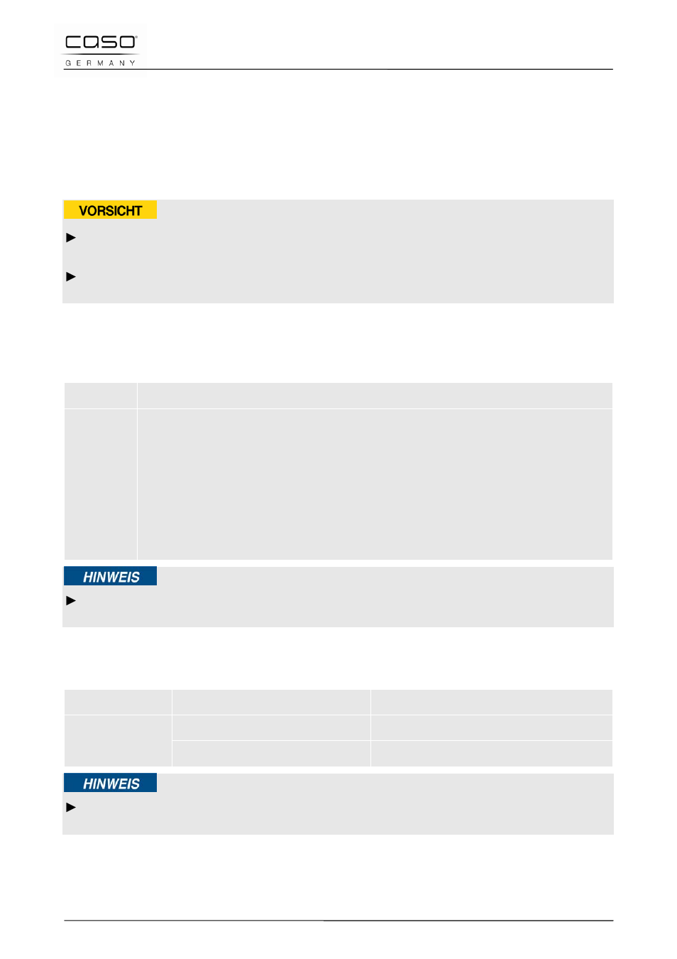 6 störungsbehebung, 1 sicherheitshinweise, 2 störungsanzeigen | 3 störungsursachen und -behebung | CASO Germany Chef 2000 (2095) User Manual | Page 26 / 113