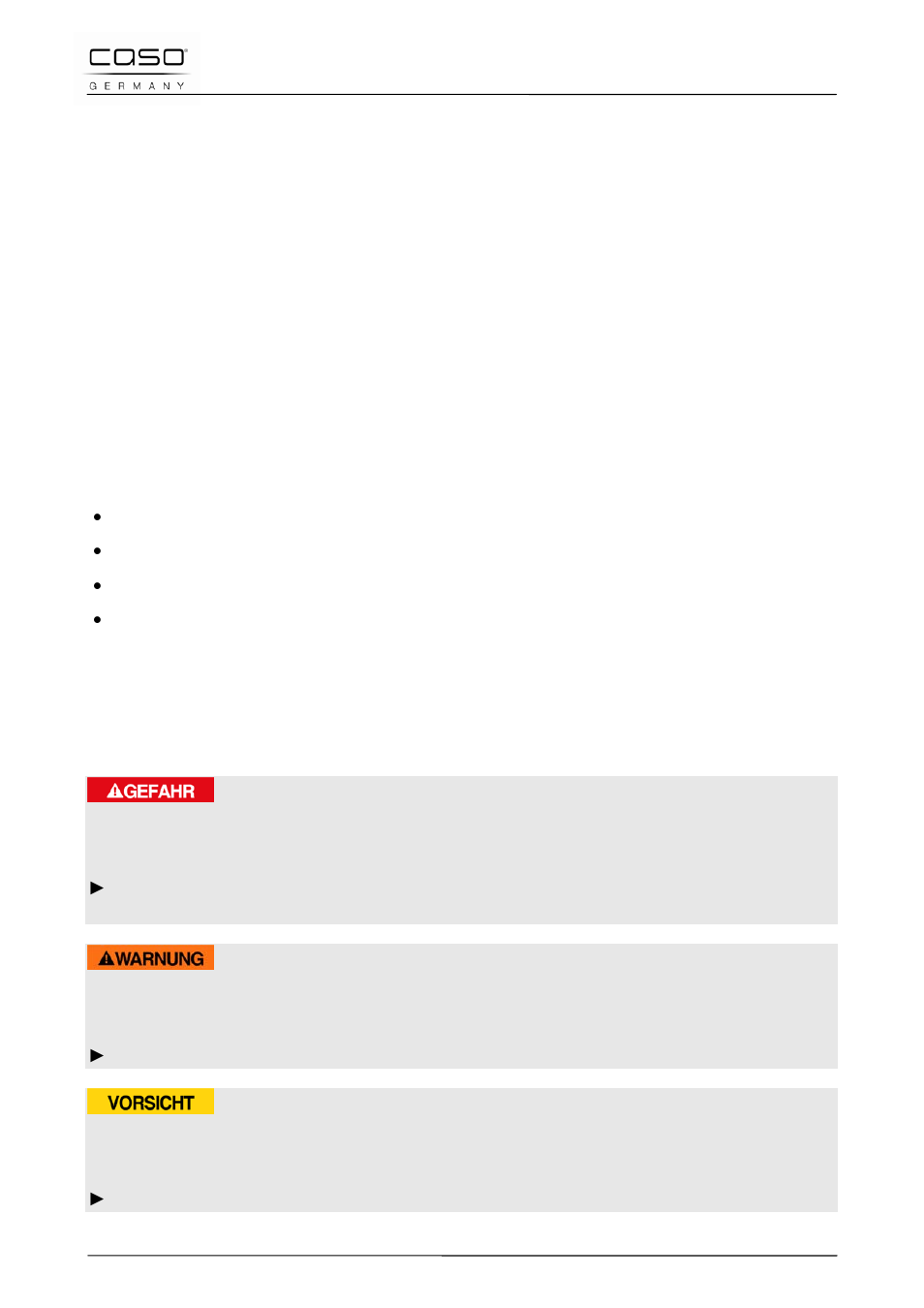 1 general, 2 information on this manual, 3 warning notices | Danger, Warning, Attention, 11 operating manual | CASO Germany Chef 2000 (2095) User Manual | Page 30 / 113