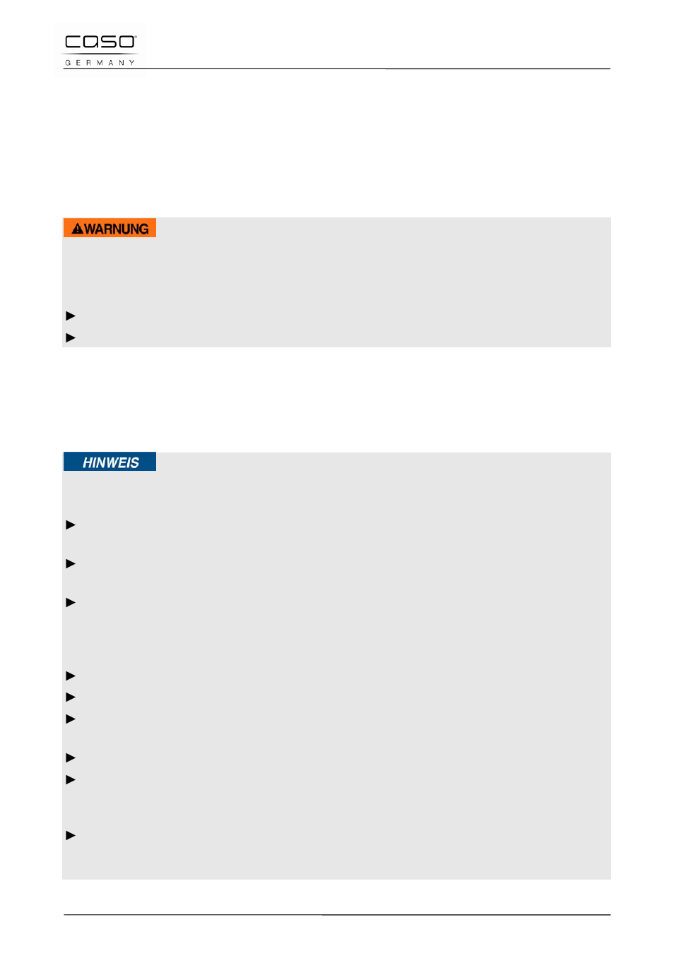 1 intended use, 2 general safety information, Warning | CASO Germany Chef 2000 (2095) User Manual | Page 32 / 113