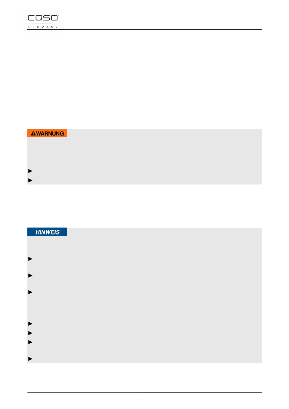 18 sécurité, 1 utilisation conforme, 2 consignes de sécurités générales | Attention | CASO Germany Chef 2000 (2095) User Manual | Page 49 / 113