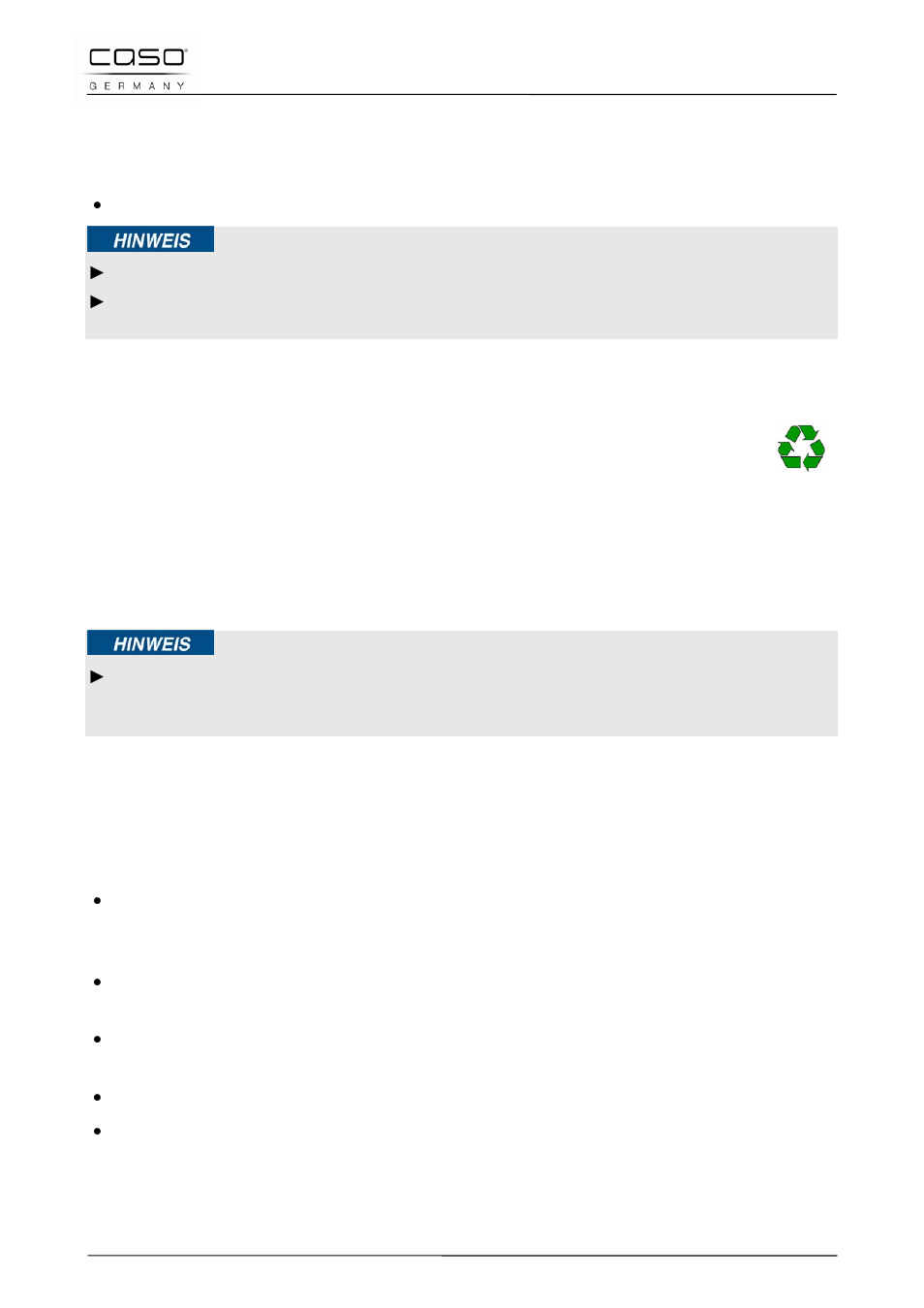 2 inventaire et contrôle de transport, 3 déballage, 4 elimination des emballages | 5 mise en place, 1 exigences pour l'emplacement d'utilisation | CASO Germany Chef 2000 (2095) User Manual | Page 53 / 113