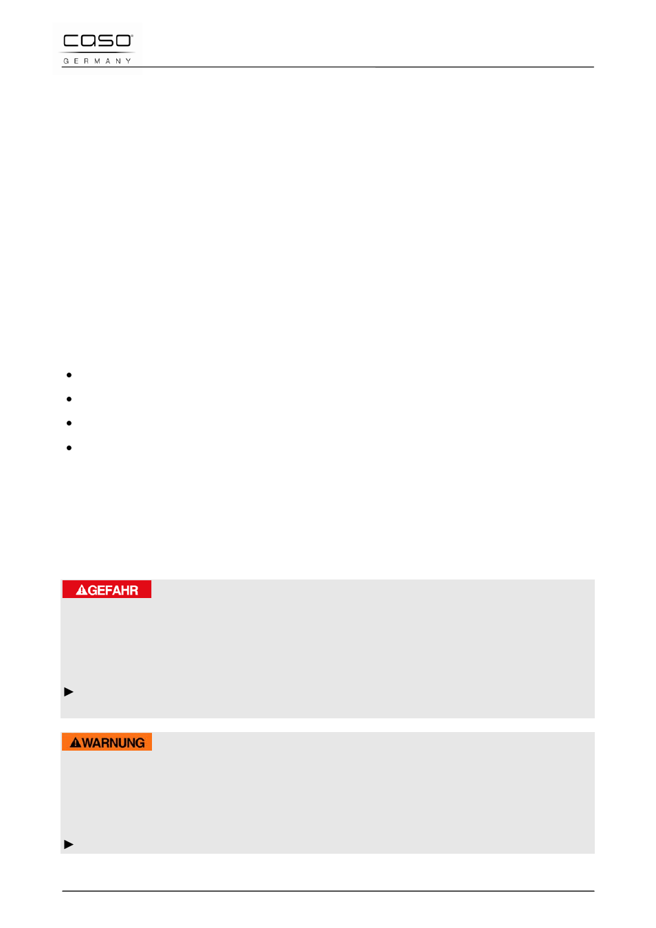 26 istruzione d´uso, 1 in generale, 2 informazioni su queste istruzioni d’uso | 3 indicazioni d’avvertenza, Pericolo, Avviso | CASO Germany Chef 2000 (2095) User Manual | Page 64 / 113