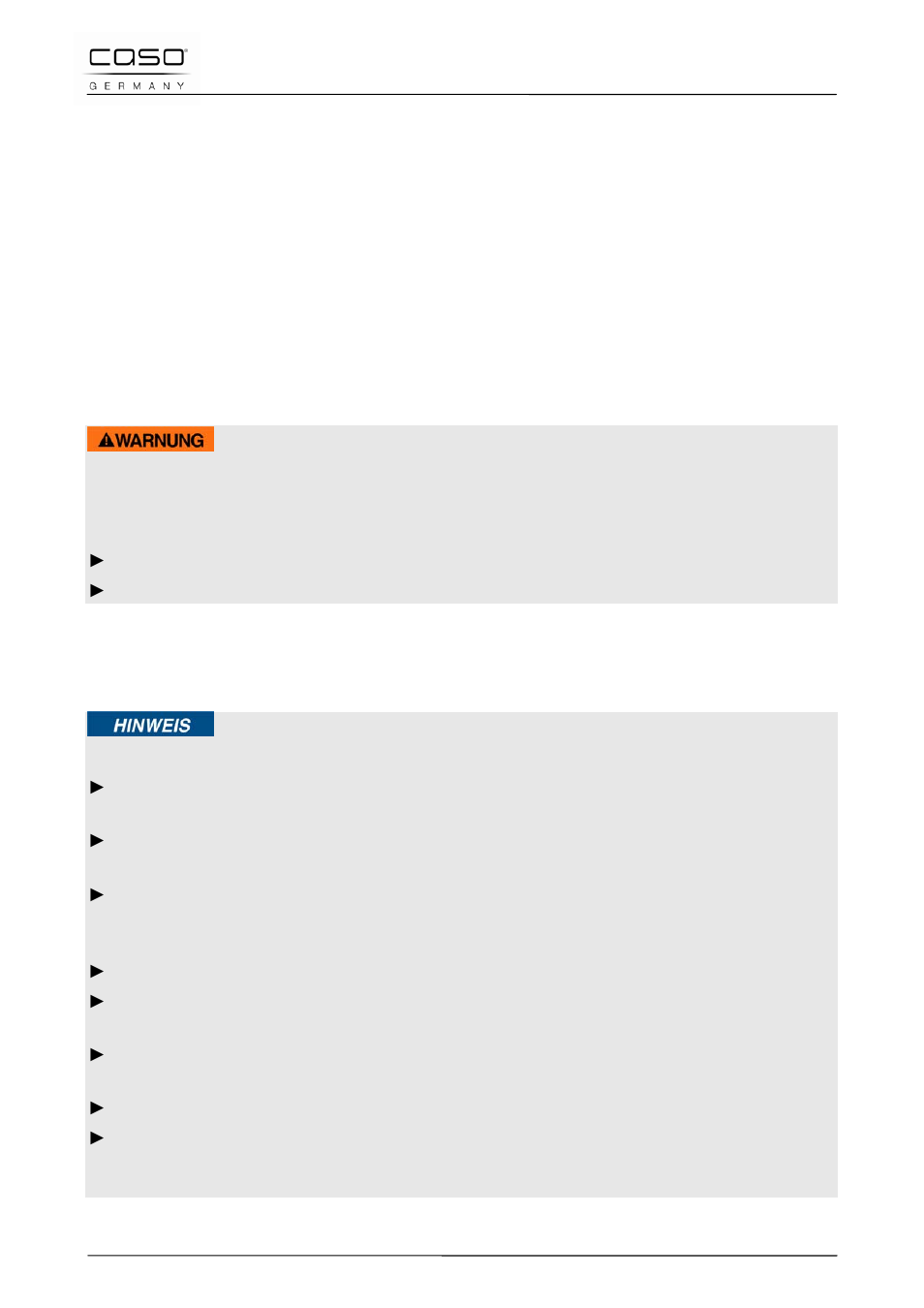 27 sicurezza, 1 utilizzo conforme alle disposizioni, 2 indicazioni generali di sicurezza | Avviso | CASO Germany Chef 2000 (2095) User Manual | Page 66 / 113