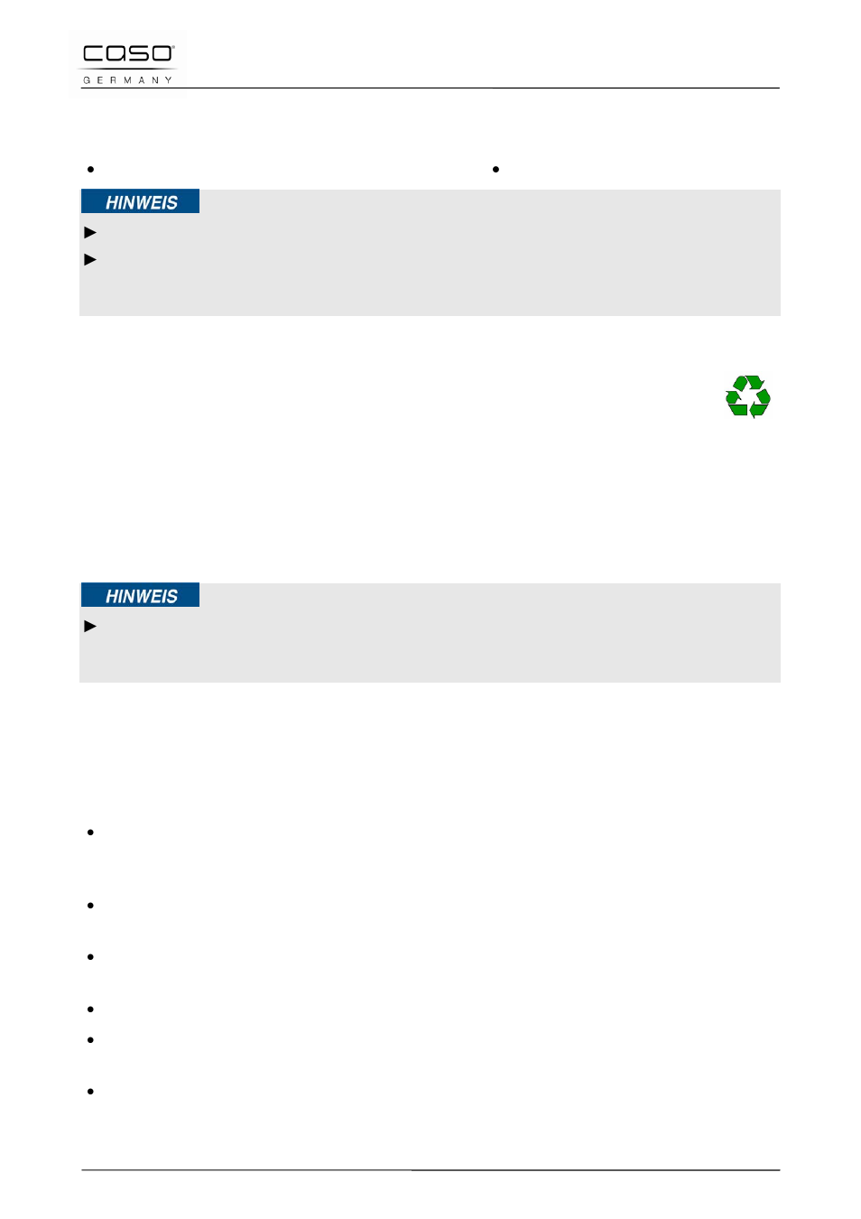 2 leveringsomvang en transportinspectie, 3 uitpakken, 4 verwijderen van de verpakking | 5 plaatsen, 1 eisen aan de plek van plaatsing | CASO Germany Chef 2000 (2095) User Manual | Page 87 / 113