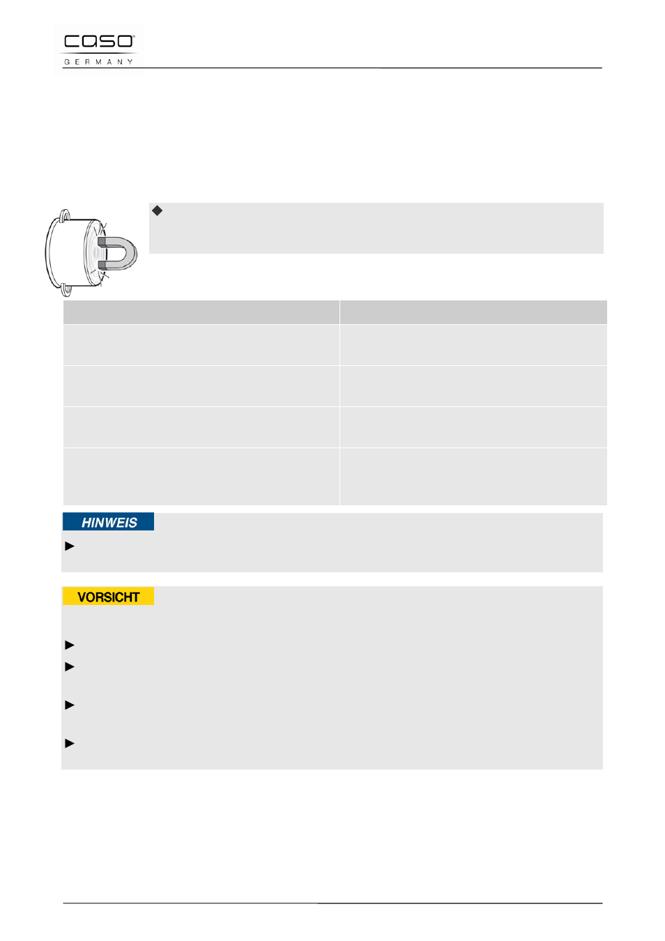 2 aanwijzingen voor kookgerei, Voorzichtig | CASO Germany Chef 2000 (2095) User Manual | Page 91 / 113