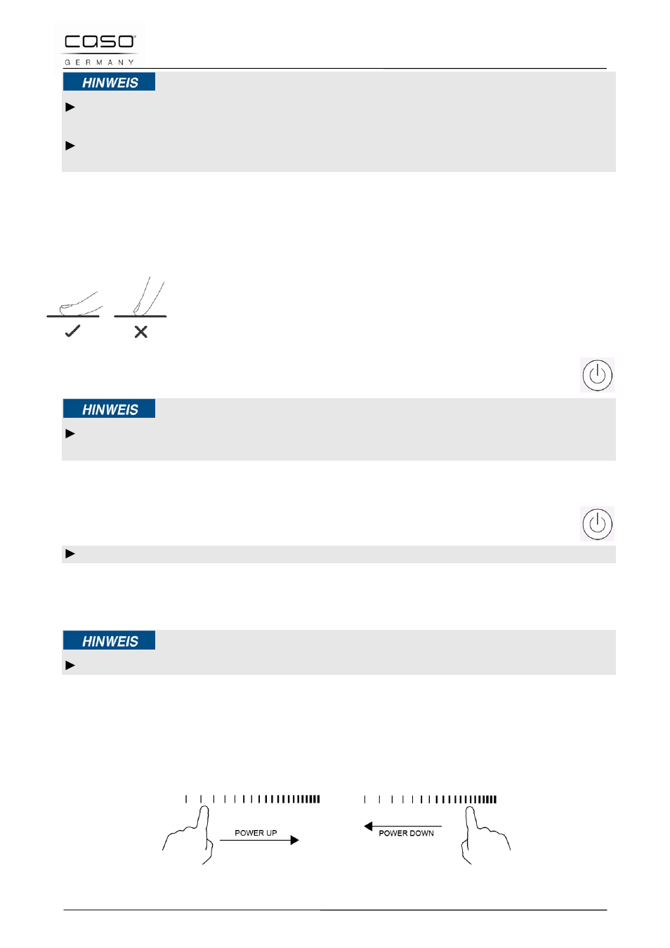 4 gebruik van het apparaat, 1 bediening met touch control, 2 uitschakelen | 3 inschakelen, 4 kookstanden | CASO Germany PRO Slide 2100 User Manual | Page 117 / 121