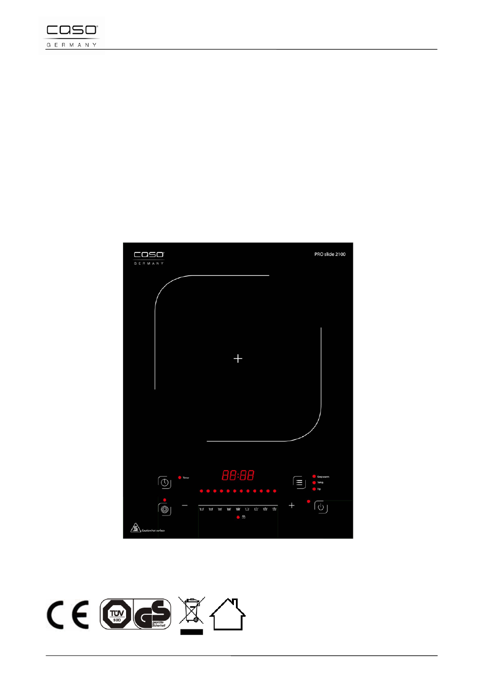 Original operating manual, Single induction cooker proslide 2100 | CASO Germany PRO Slide 2100 User Manual | Page 29 / 121