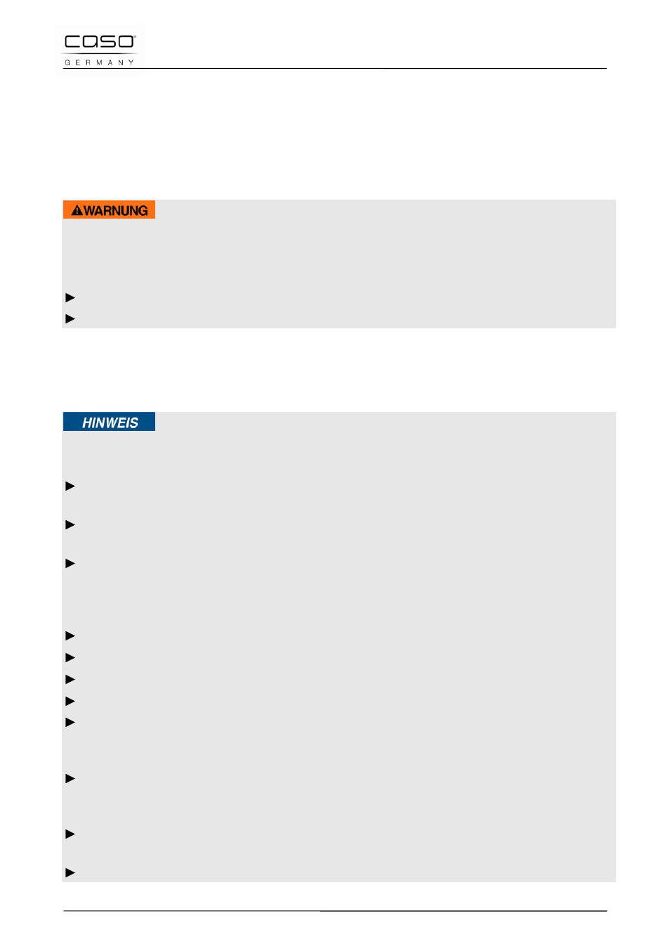 1 intended use, 2 general safety information, Warning | CASO Germany PRO Slide 2100 User Manual | Page 32 / 121