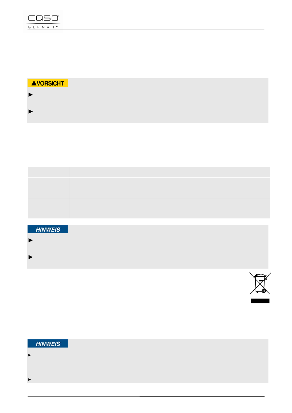 16 troubleshooting, 1 safety notices, 2 causes and rectification of faults | 17 disposal of the old device, Attention | CASO Germany PRO Slide 2100 User Manual | Page 45 / 121