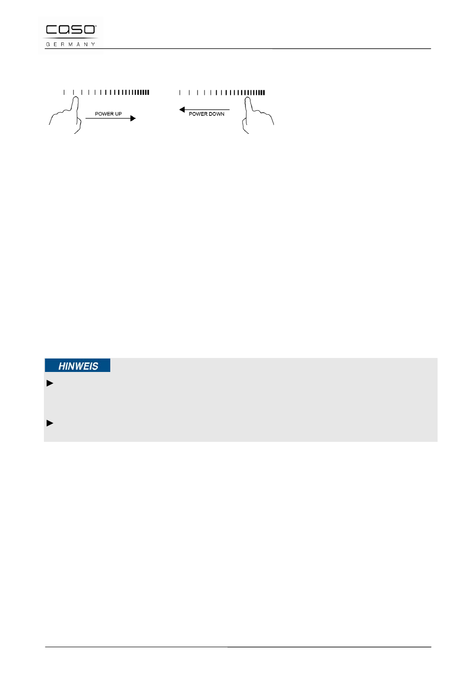 4 modalità di potenza, 5 come utilizzare la funzione speciale, 6 timer | 7 booster, 8 sicurezza dei bambini | CASO Germany PRO Slide 2100 User Manual | Page 82 / 121