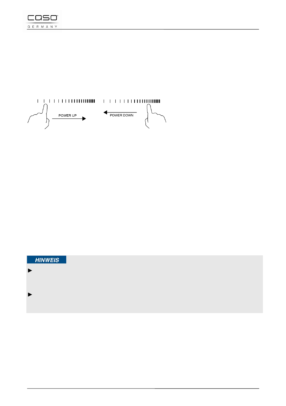 6 potencia, 7 función para mantener caliente, 8 temporizador | 9 booster (función de refuerzo), Nota | CASO Germany INNO Slide 2100 User Manual | Page 103 / 125