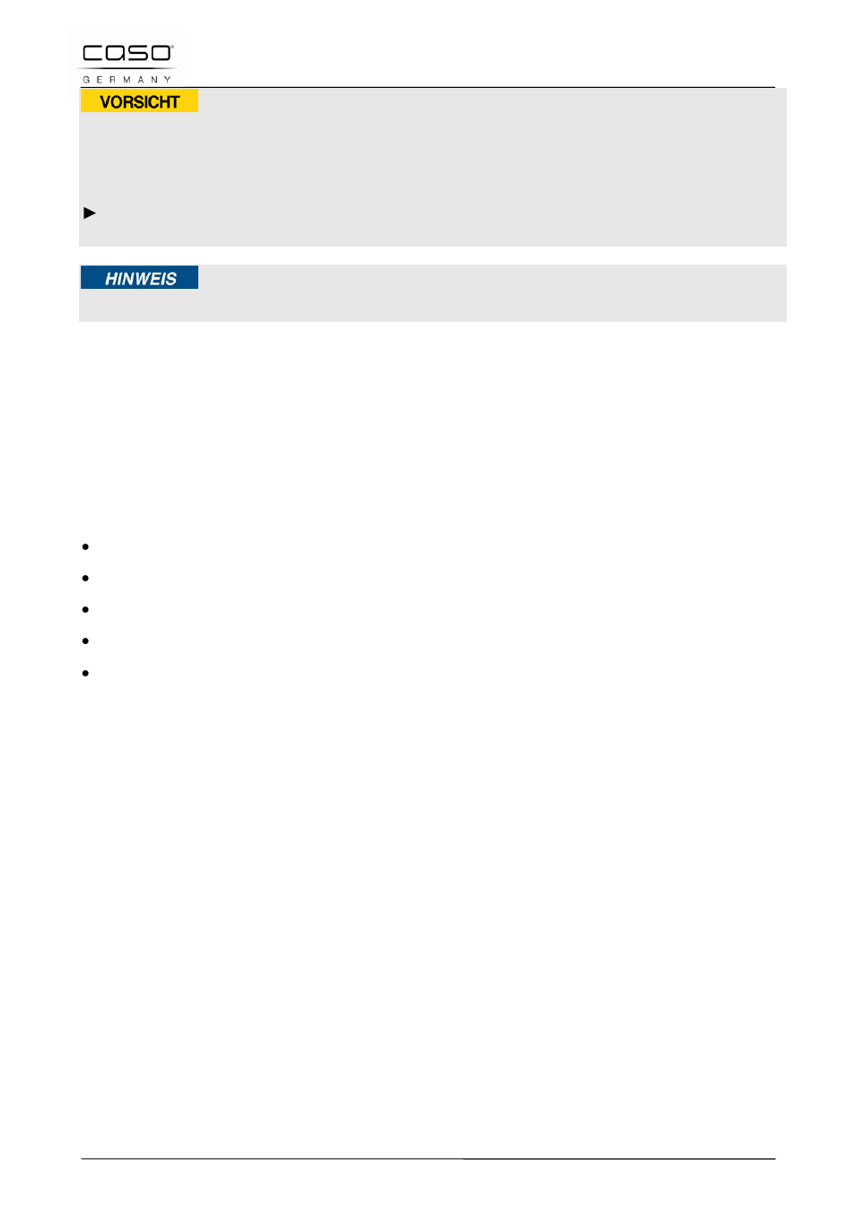 4 aansprakelijkheid, 5 auteurswet, 51 veiligheid | Voorzichtig | CASO Germany INNO Slide 2100 User Manual | Page 109 / 125