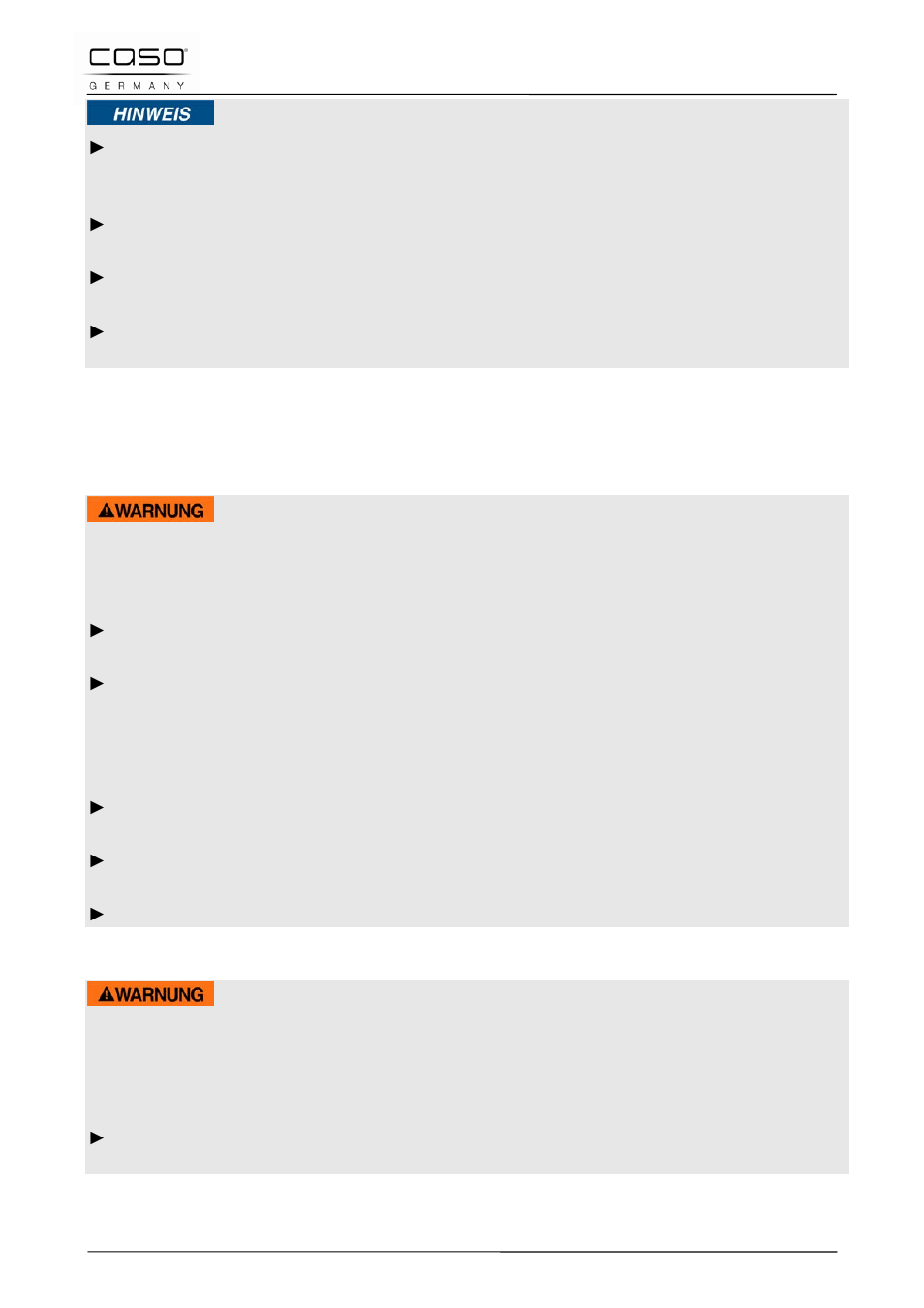 3 gefahrenquellen, 1 gefahr durch elektromagnetisches feld, 2 verbrennungsgefahr | CASO Germany INNO Slide 2100 User Manual | Page 15 / 125