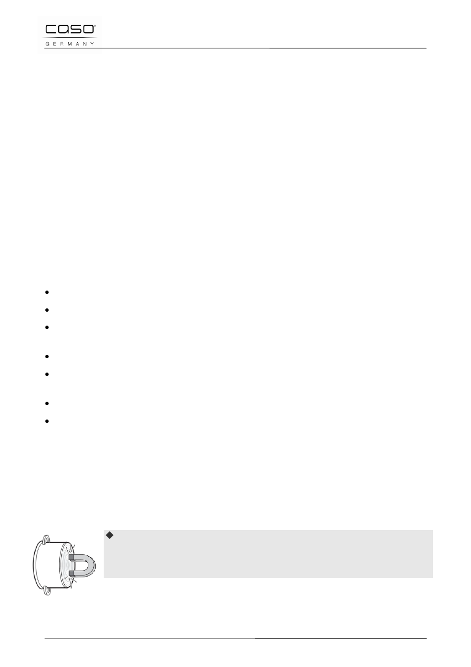 4 typenschild, 6 bedienung und betrieb, 2 hinweise zum kochgeschirr | CASO Germany INNO Slide 2100 User Manual | Page 22 / 125