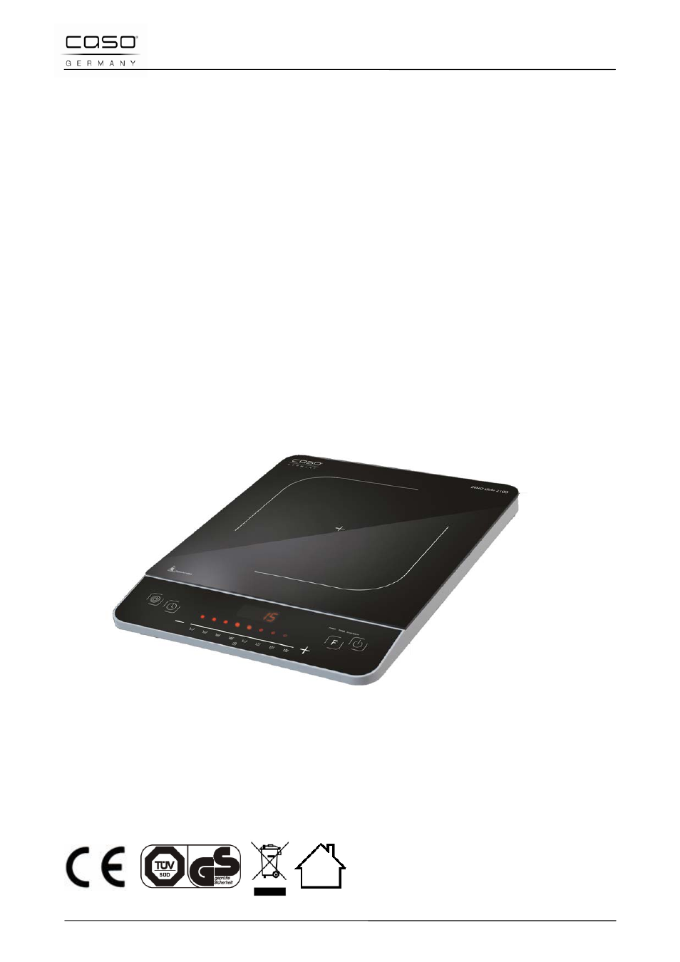 CASO Germany INNO Slide 2100 User Manual | Page 30 / 125