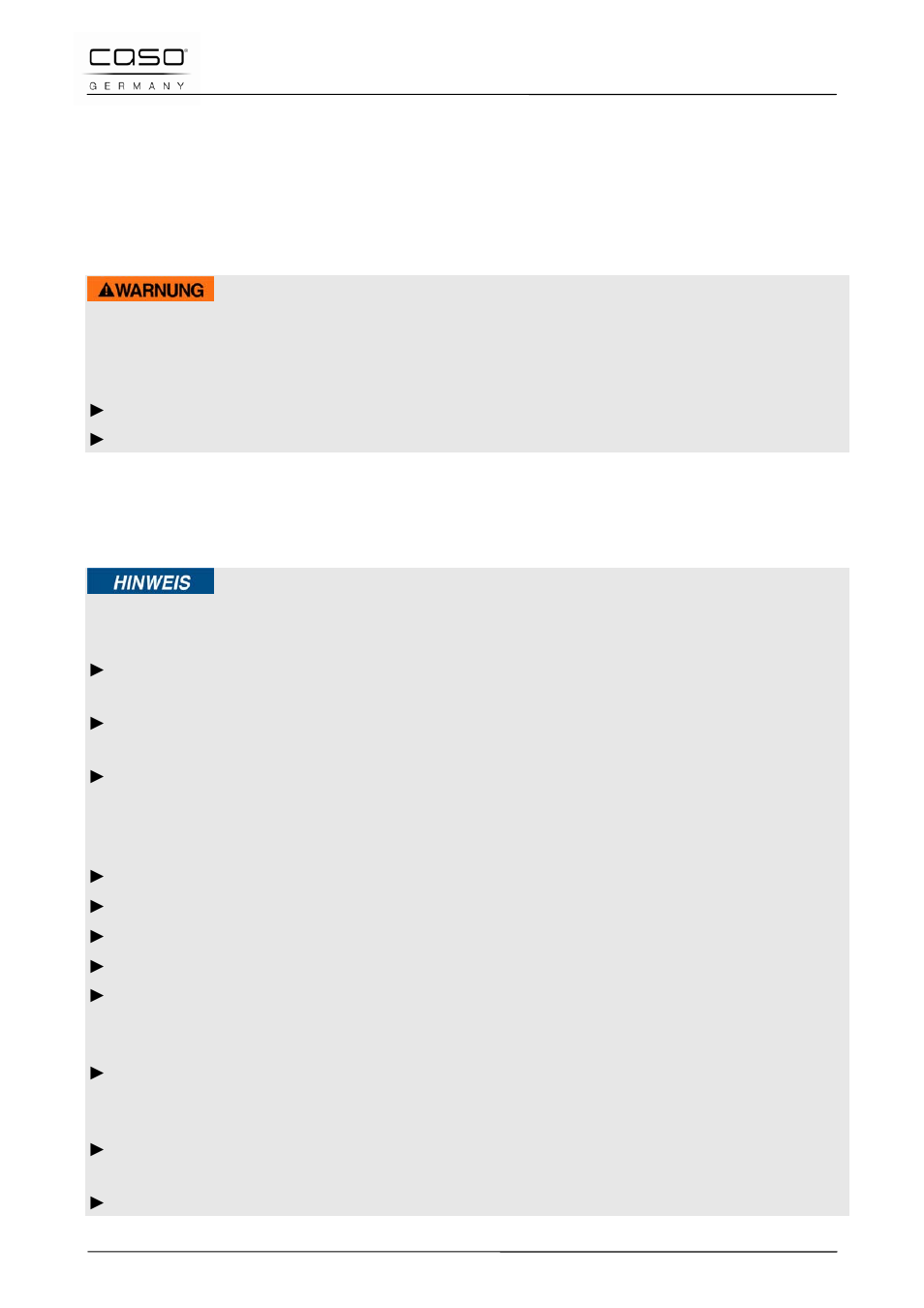 1 intended use, 2 general safety information, Warning | CASO Germany INNO Slide 2100 User Manual | Page 33 / 125