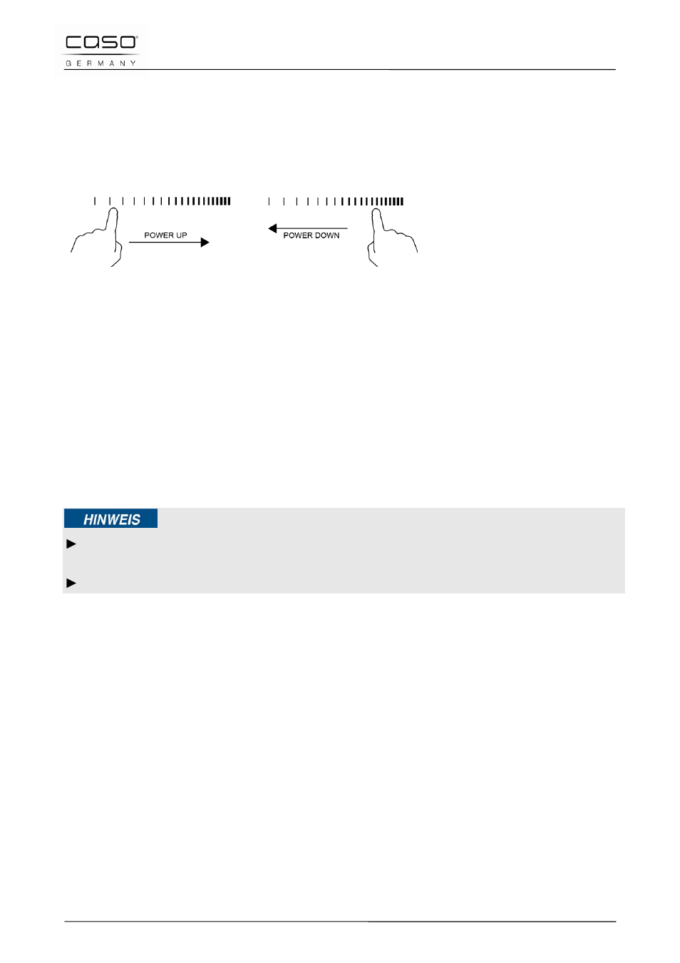 6 power stage, 7 keep warm function, 8 timer | 9 booster, 10 lock function (children lock key) | CASO Germany INNO Slide 2100 User Manual | Page 44 / 125