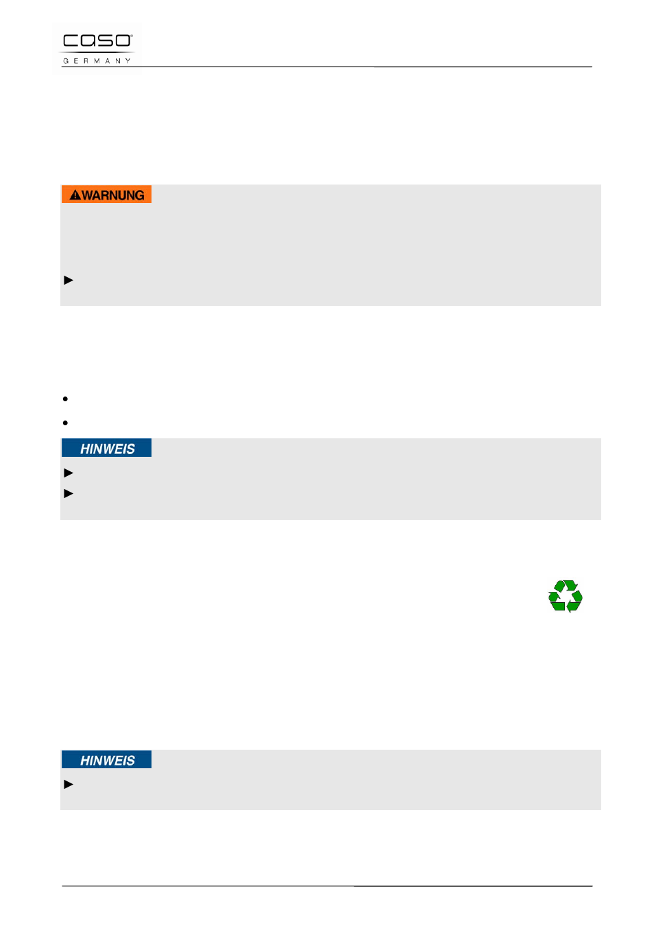 32 messa in funzione, 1 indicazioni di sicurezza, 2 insieme della fornitura ed ispezione trasporto | 3 disimballaggio, Avviso, Indicazione | CASO Germany INNO Slide 2100 User Manual | Page 75 / 125