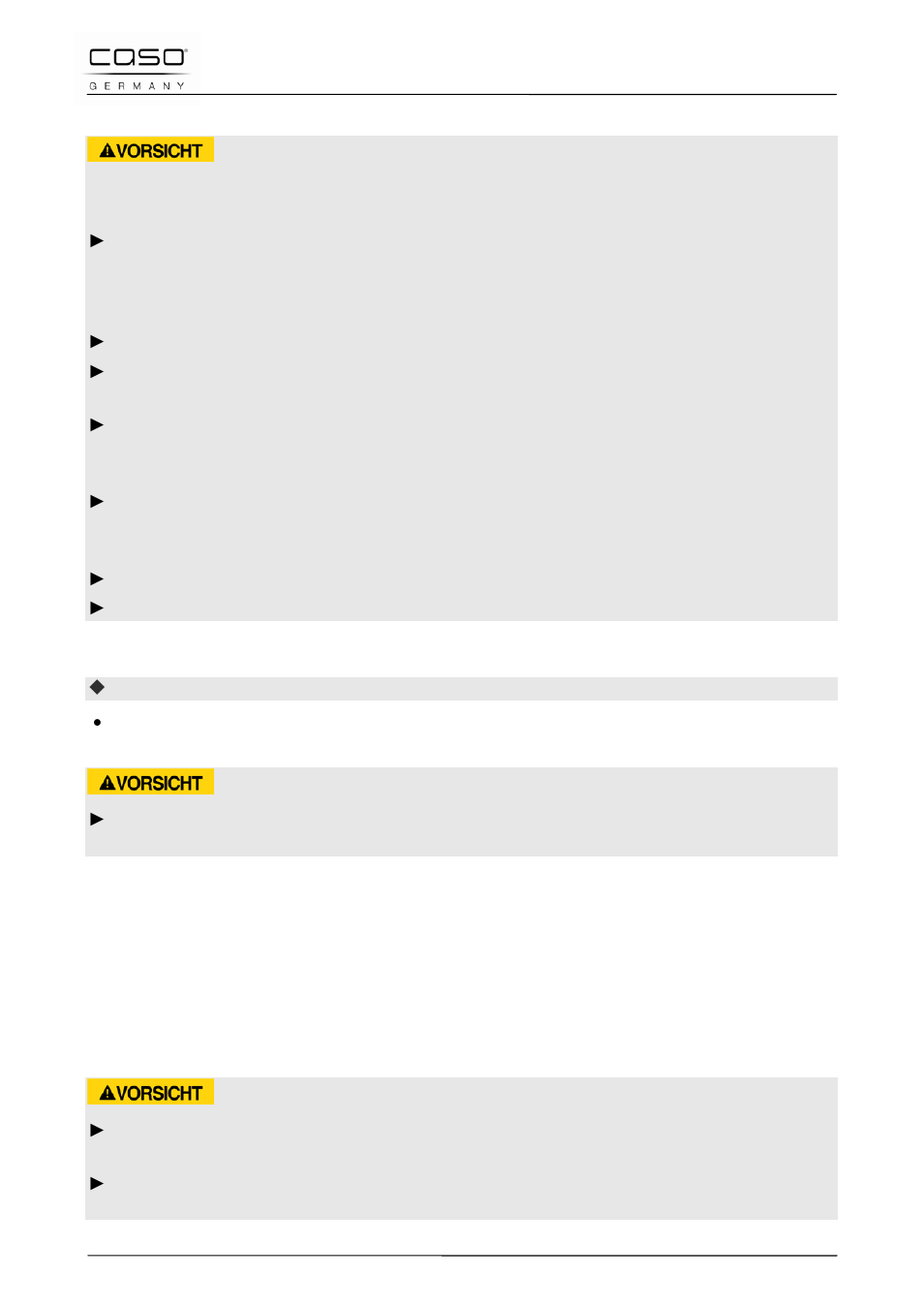 1 veiligheidsvoorschriften, 2 reiniging, 47 storingen verhelpen | Voorzichtig | CASO Germany Master P3 (2150) User Manual | Page 107 / 130