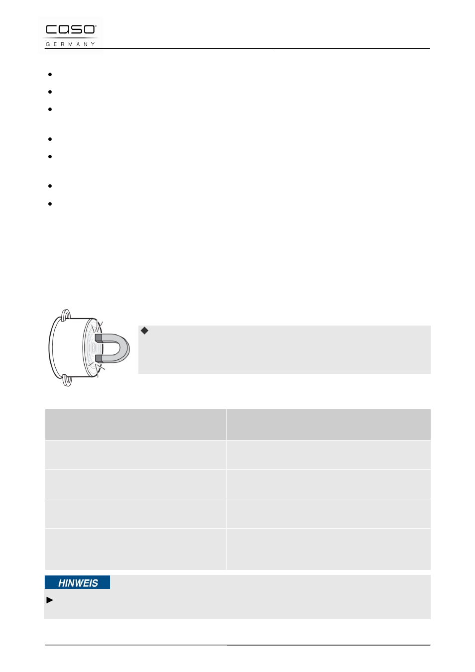 2 hinweise zum kochgeschirr | CASO Germany Master P3 (2150) User Manual | Page 23 / 130