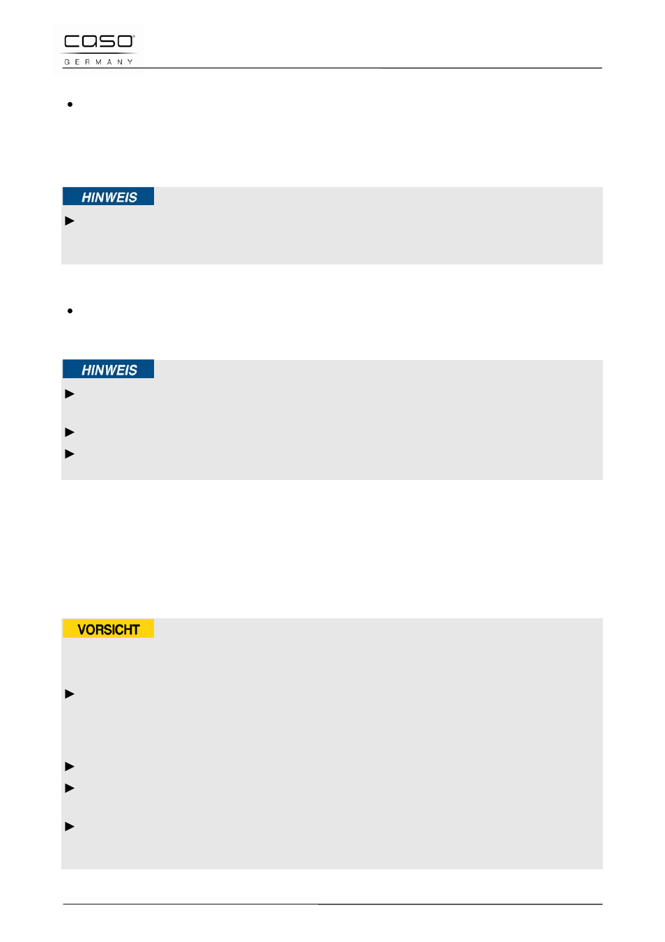 5 minuterie, 6 mettre hors circuit, 25 nettoyage et entretien | 1 consignes de sécurité, Prudence, Remarque | CASO Germany Vario Power 3400 CHEF (2253) User Manual | Page 60 / 116