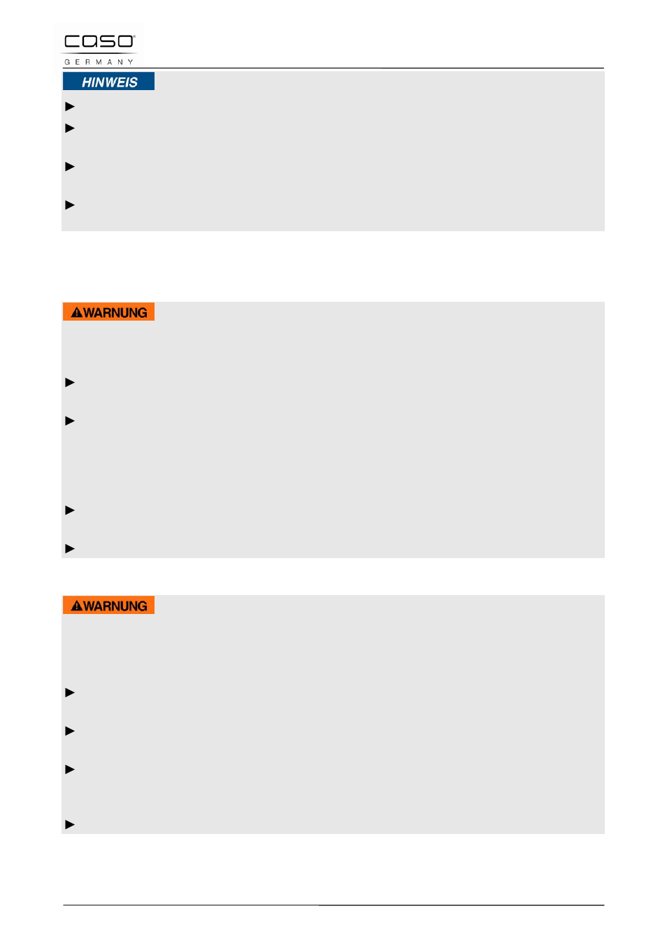 3 bronnen van gevaar, 1 gevaar door elektromagnetisch veld, 2 verbrandingsgevaar | Waarschuwing | CASO Germany Vario Power 3400 Magenta (2252) User Manual | Page 87 / 119