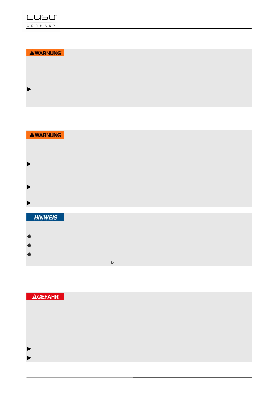 3 explosiegevaar, 4 brandgevaar, 5 gevaar door elektrische stroom | Waarschuwing, Gevaar | CASO Germany Vario Power 3400 Magenta (2252) User Manual | Page 88 / 119