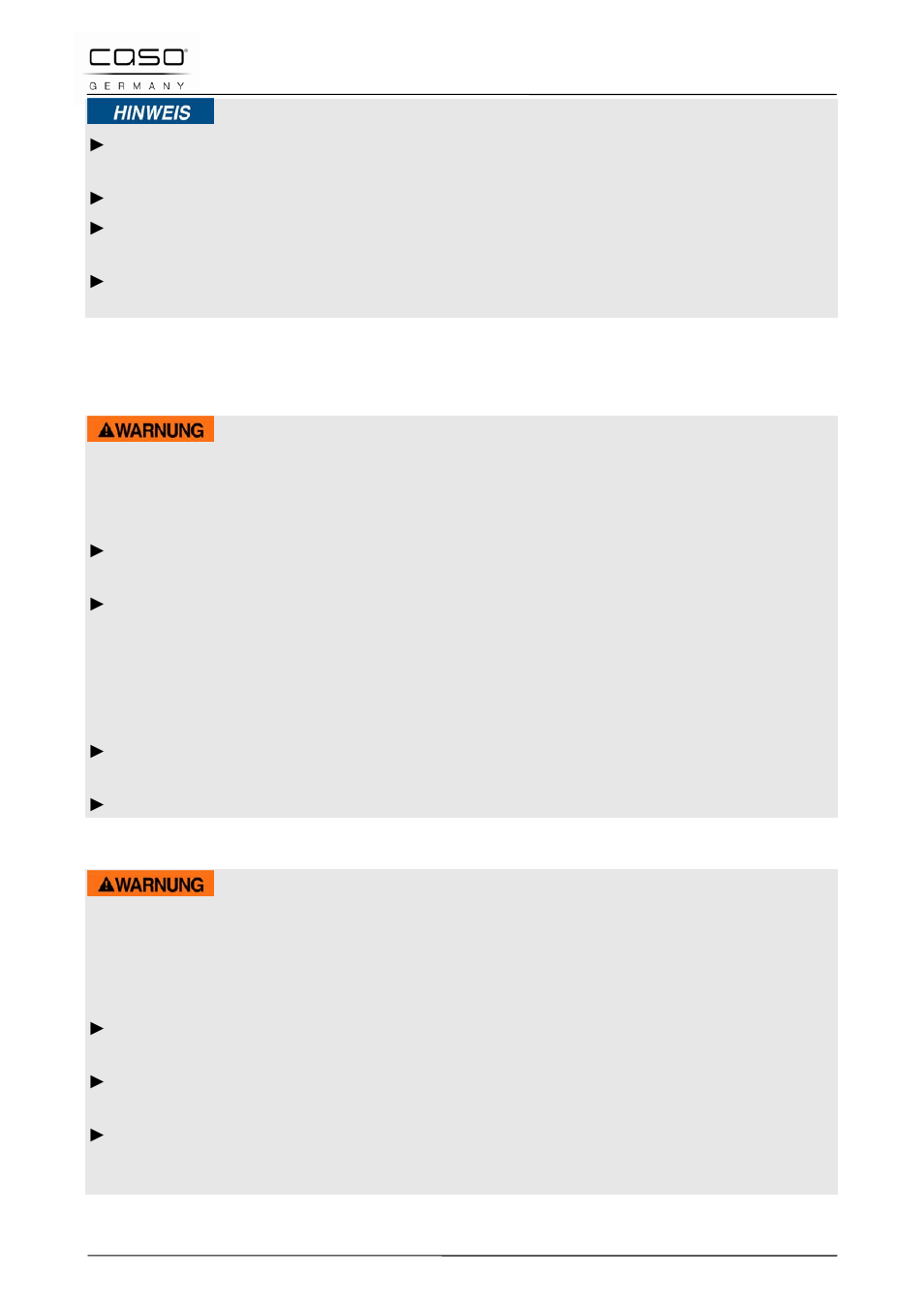 3 sources of danger, 1 danger due to electromagnetic field, 2 danger of burning | Warning | CASO Germany Vario Power 3400 Classic (2240) User Manual | Page 33 / 119