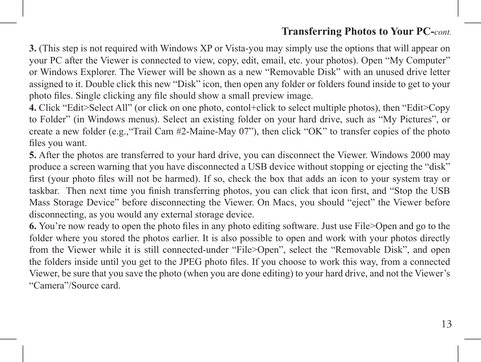 Bushnell SCOUT VIEWER 1-Nov User Manual | Page 13 / 16