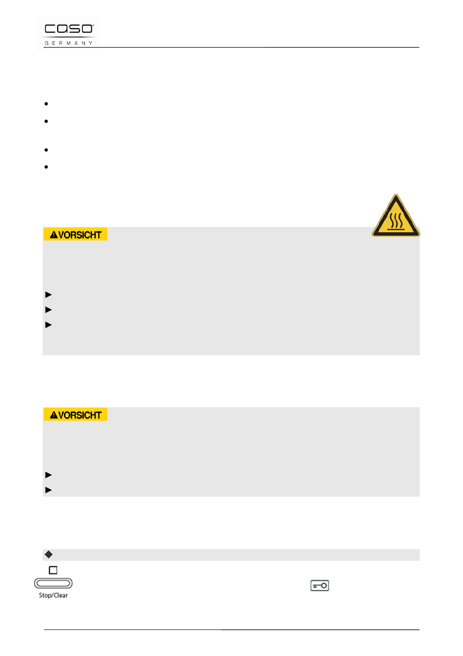 3 signaltöne, 1 warnhinweise am gerät, 2 türverriegelung | 3 kindersicherung | CASO Germany HCMG25 User Manual | Page 27 / 192