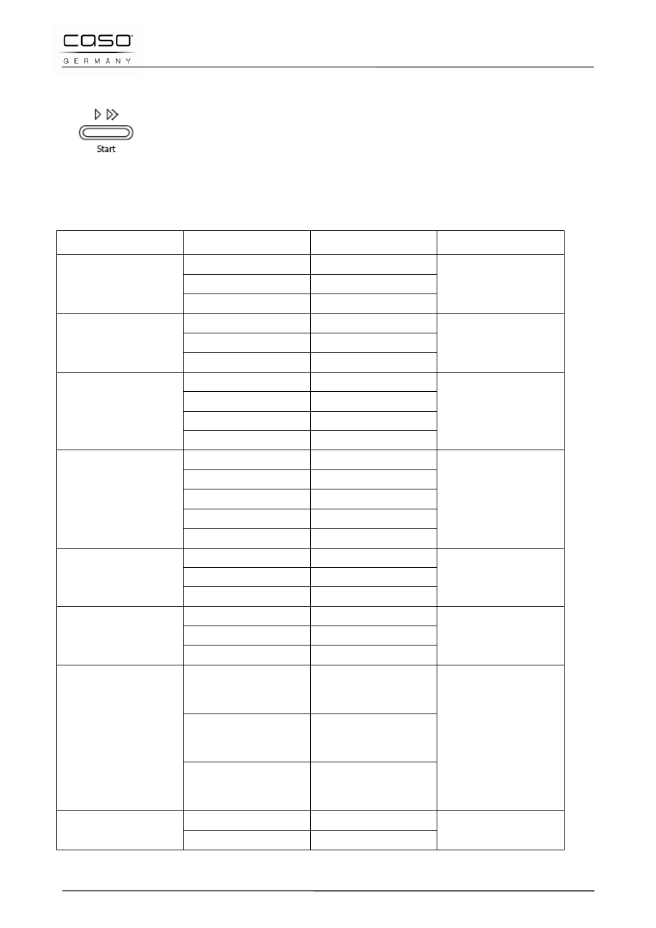 CASO Germany HCMG25 User Manual | Page 38 / 192
