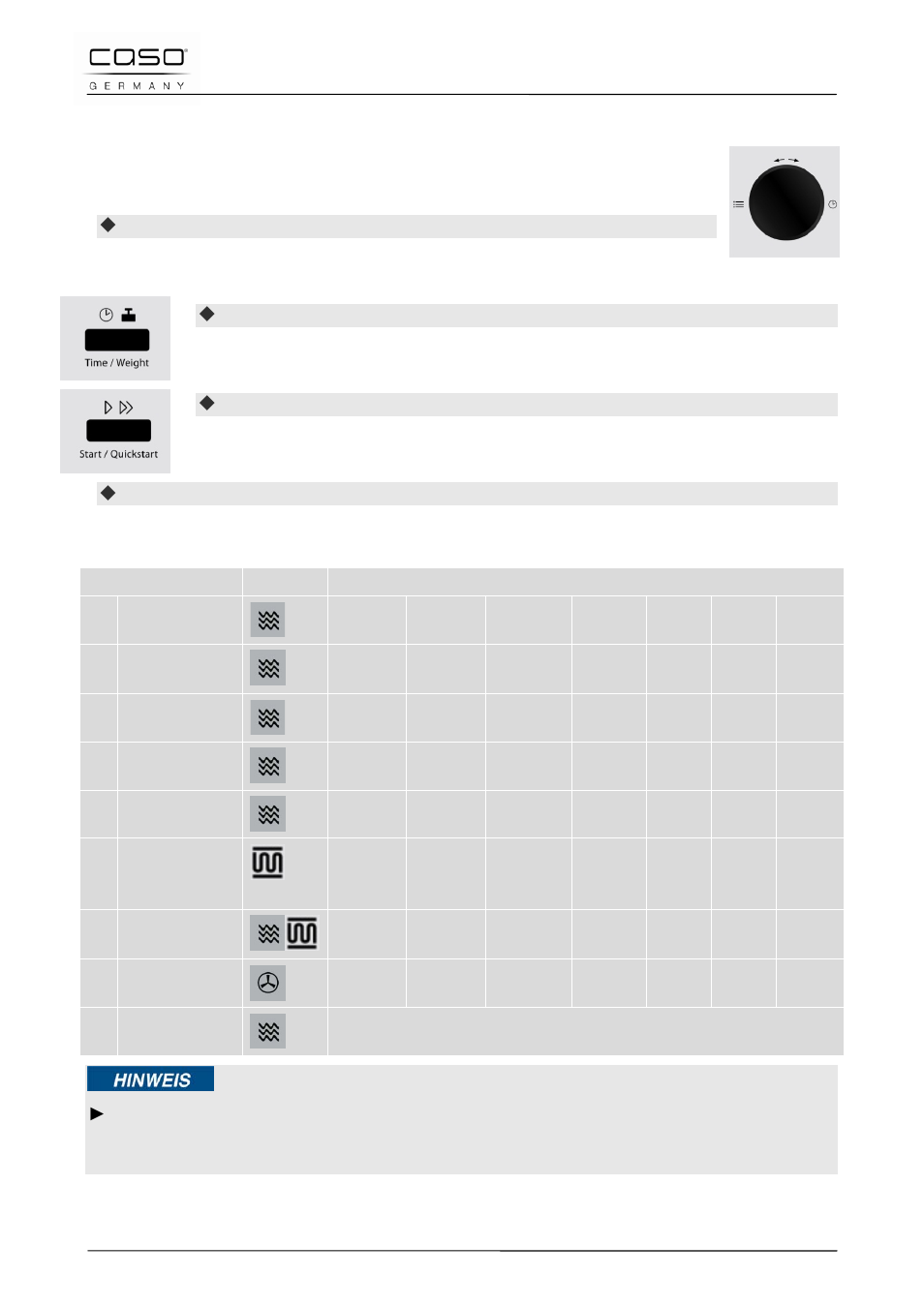 15 gebruik “kookprogramma | CASO Germany MCDG 25 master User Manual | Page 166 / 170