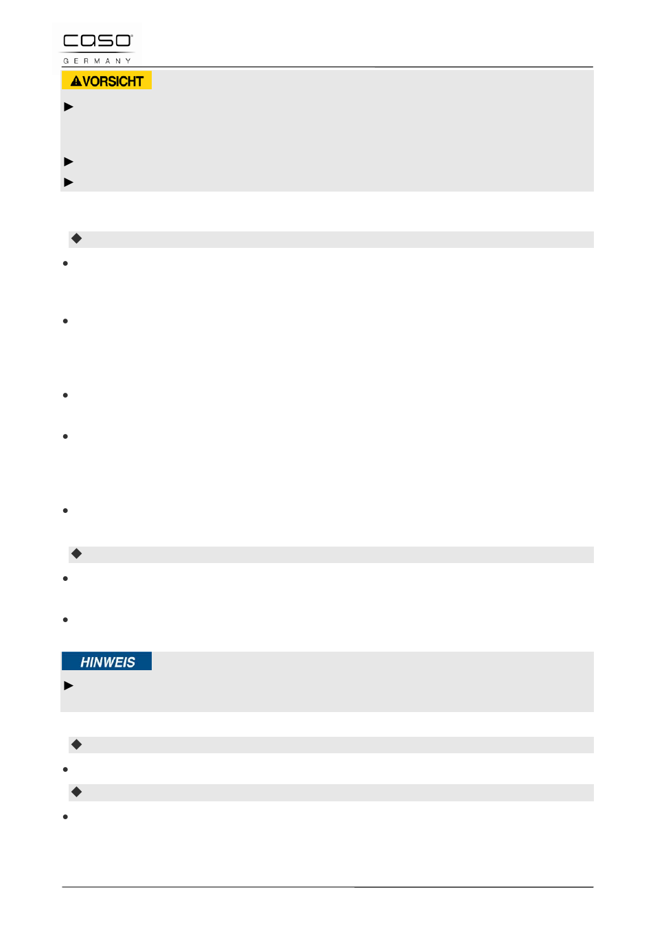 2 reiniging, Voorzichtig | CASO Germany MCDG 25 master User Manual | Page 168 / 170