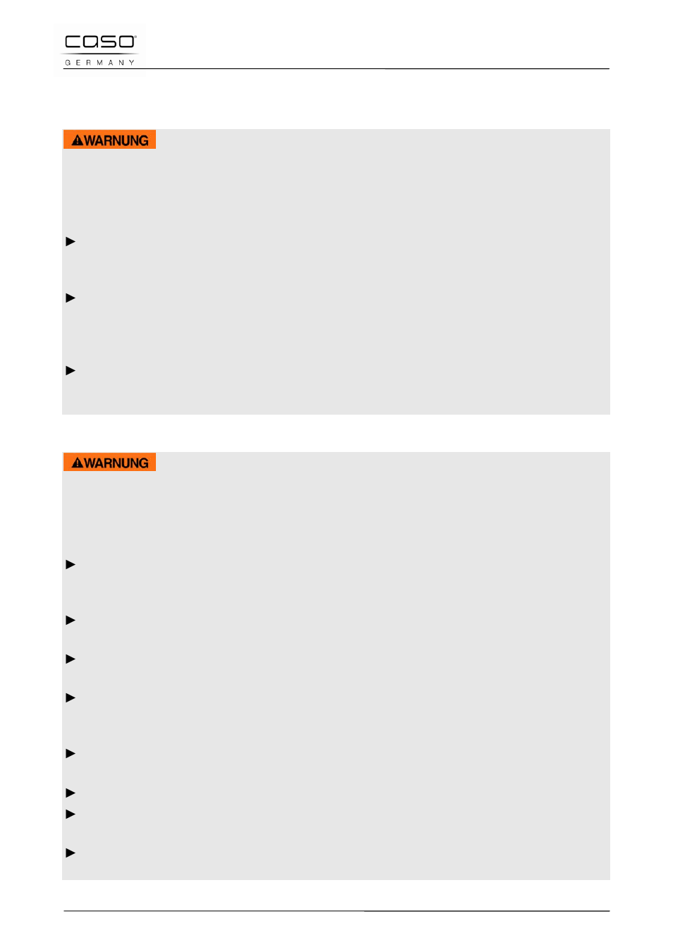 3 gefahrenquellen, 1 gefahr durch mikrowellen, 2 verbrennungsgefahr | CASO Germany MCDG 25 master User Manual | Page 18 / 170