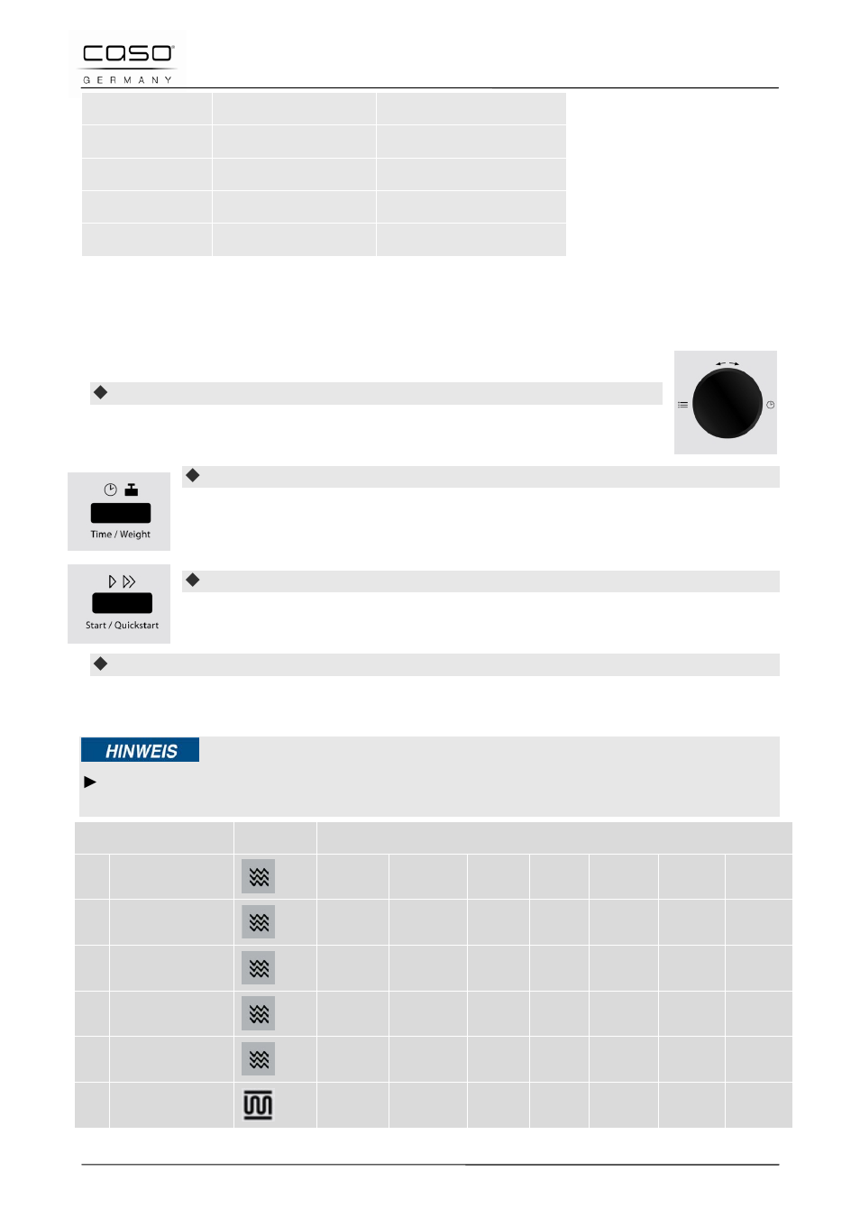 15 betriebsart "kochprogramm | CASO Germany MCDG 25 master User Manual | Page 35 / 170