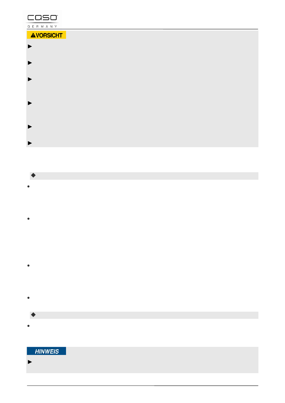 2 reinigung | CASO Germany MCDG 25 master User Manual | Page 37 / 170