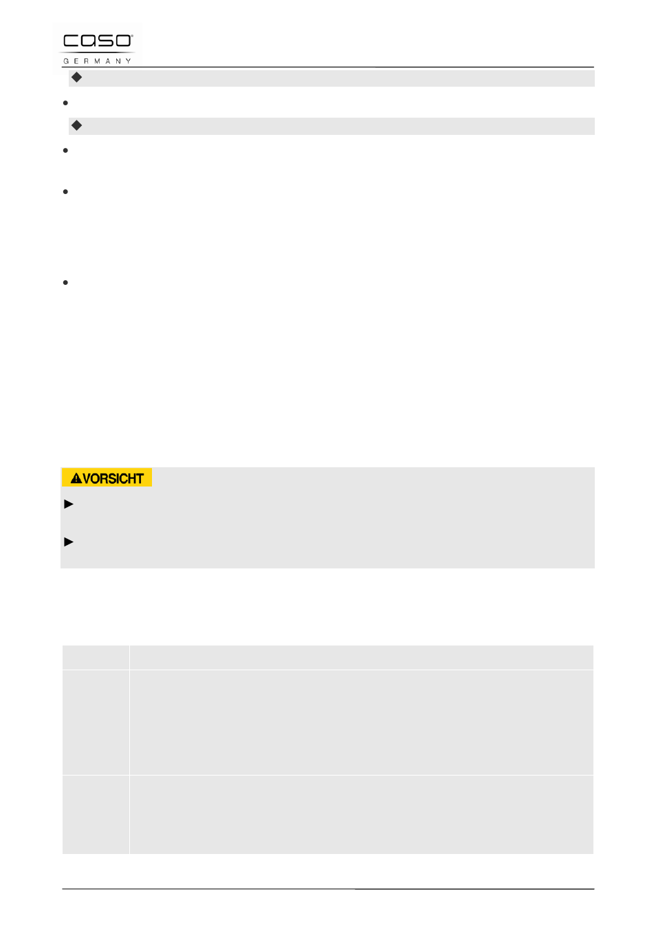 7 störungsbehebung, 1 sicherheitshinweise, 2 störungsanzeigen | CASO Germany MCDG 25 master User Manual | Page 38 / 170