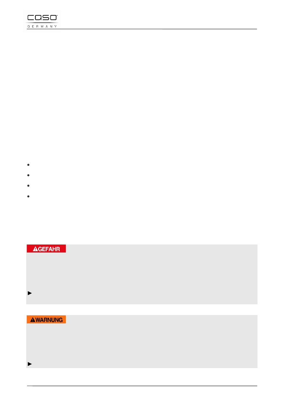 32 istruzione d´uso, 1 in generale, 2 informazioni su queste istruzioni d’uso | 3 indicazioni d’avvertenza, Pericolo, Avviso | CASO Germany MLG 23 Touch User Manual | Page 105 / 189