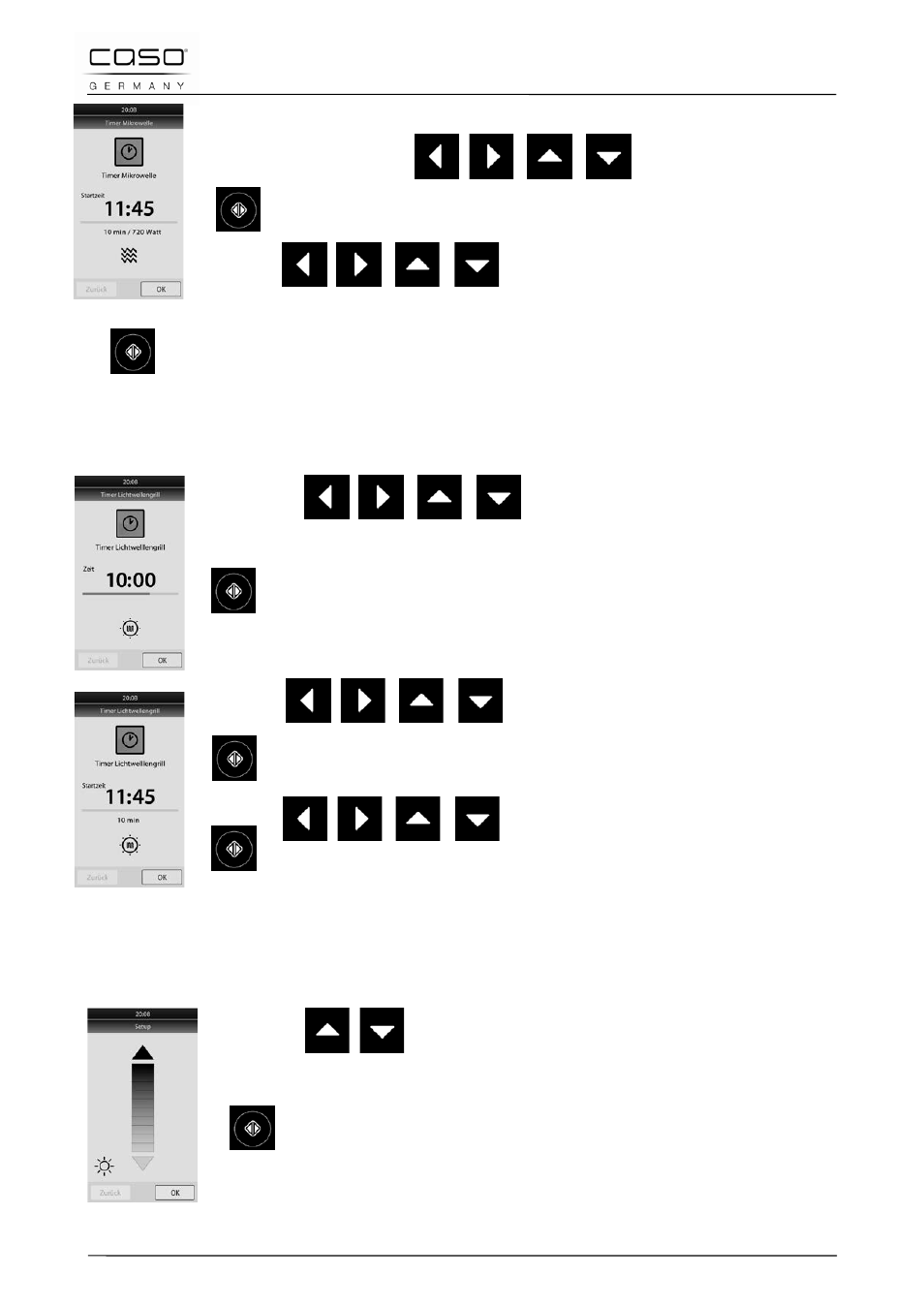 14 menú ajustes, 1 menú brillo | CASO Germany MLG 23 Touch User Manual | Page 156 / 189