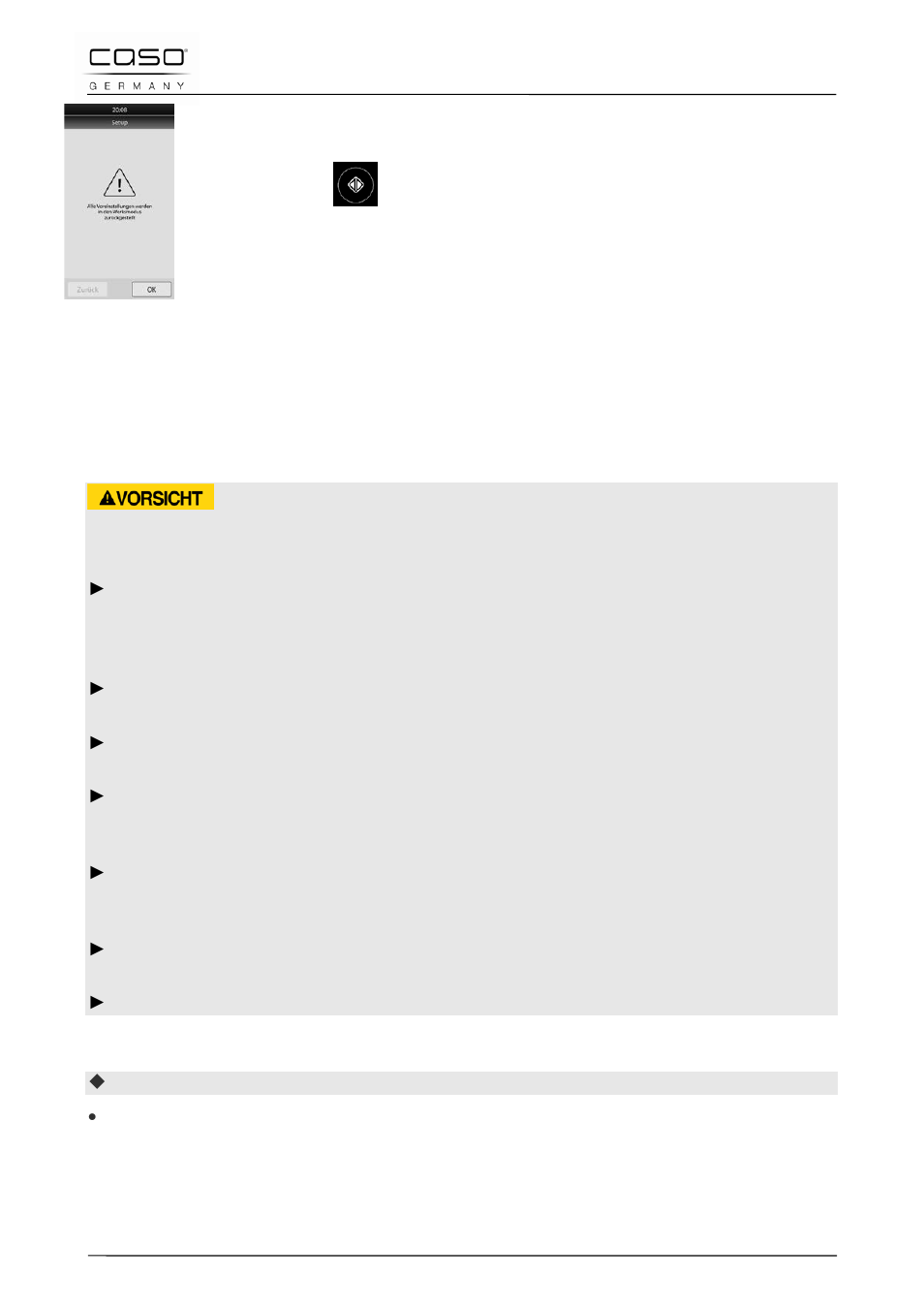 3 menü werkeinstellung, 6 reinigung und pflege, 1 sicherheitshinweise | 2 reinigung | CASO Germany MLG 23 Touch User Manual | Page 43 / 189