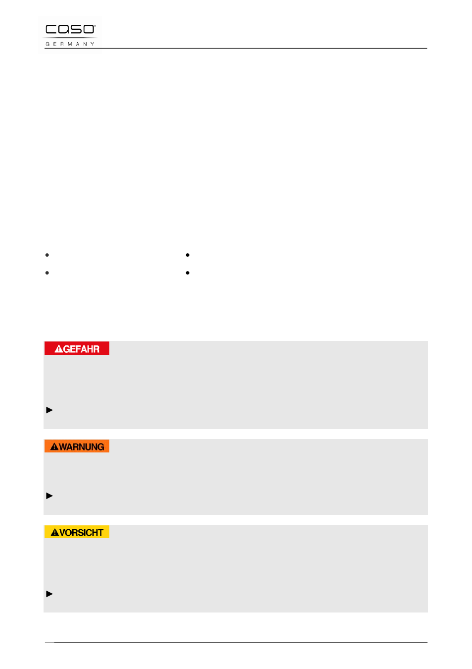 21 mode d´emploi, 1 généralités, 2 informations relatives à ce manuel | 3 avertissements de danger, Danger, Avertissement, Prudence | CASO Germany MLG 23 Touch User Manual | Page 77 / 189