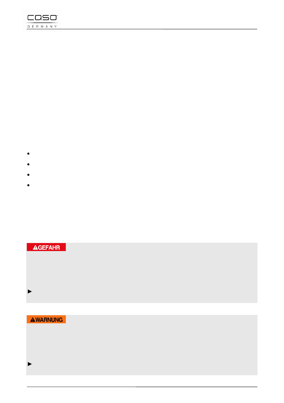 1 bedienungsanleitung, 1 allgemeines, 2 informationen zu dieser anleitung | 3 warnhinweise | CASO Germany MCG 30 chef User Manual | Page 14 / 189
