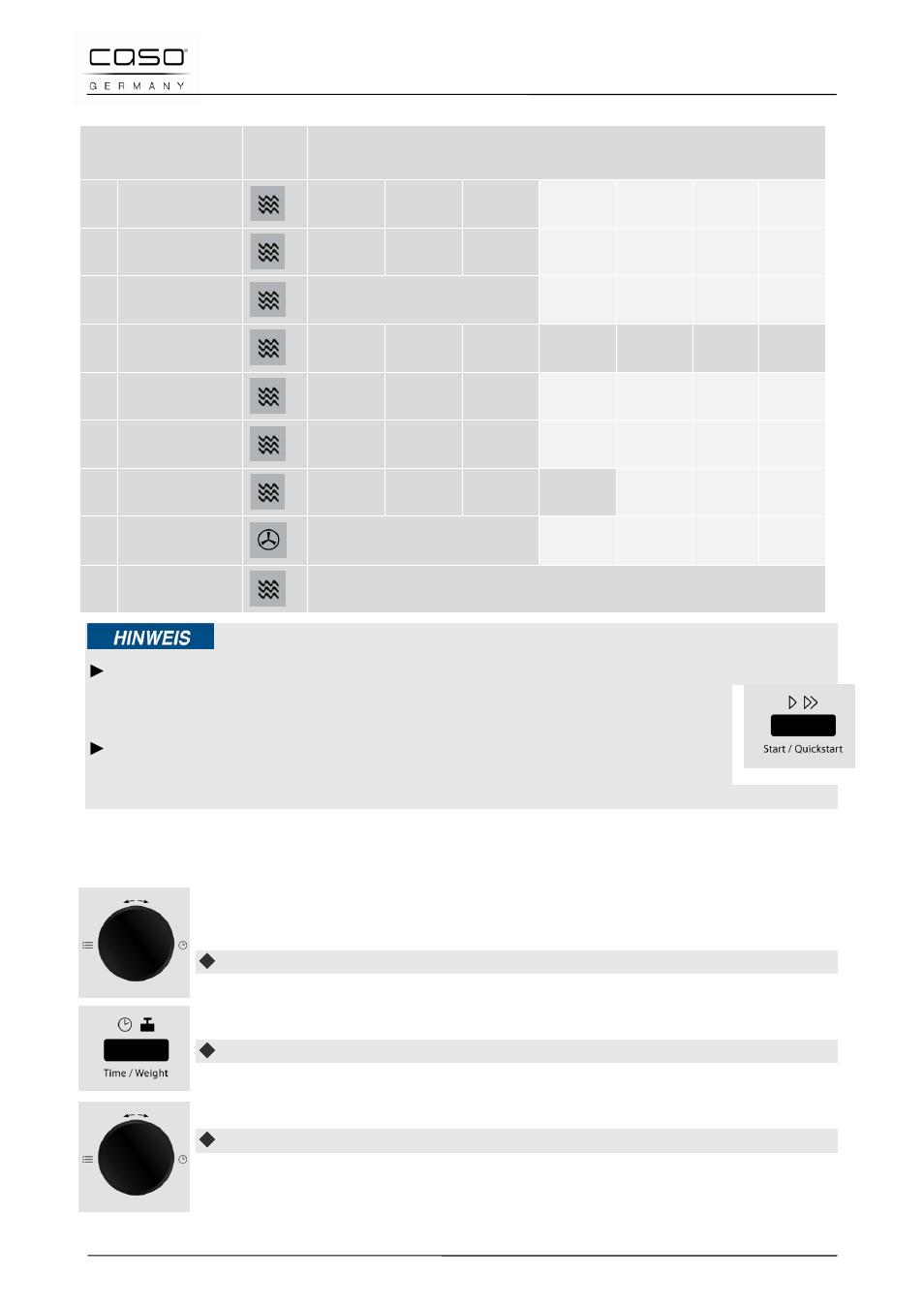 17 betriebsart "auftauautomatik | CASO Germany MCG 30 chef User Manual | Page 37 / 189