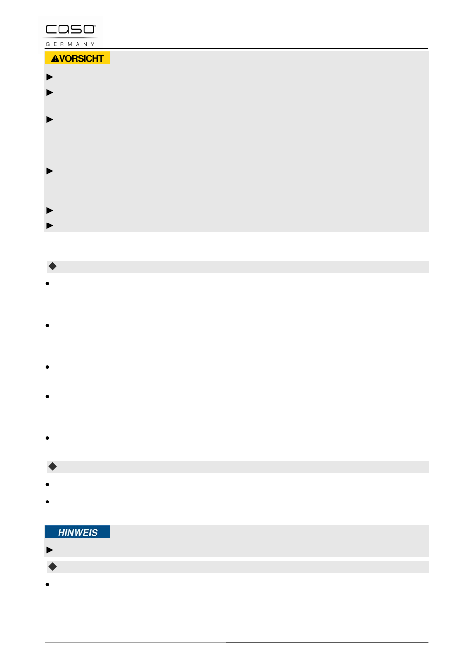 2 cleaning, Attention | CASO Germany MCG 30 chef User Manual | Page 68 / 189