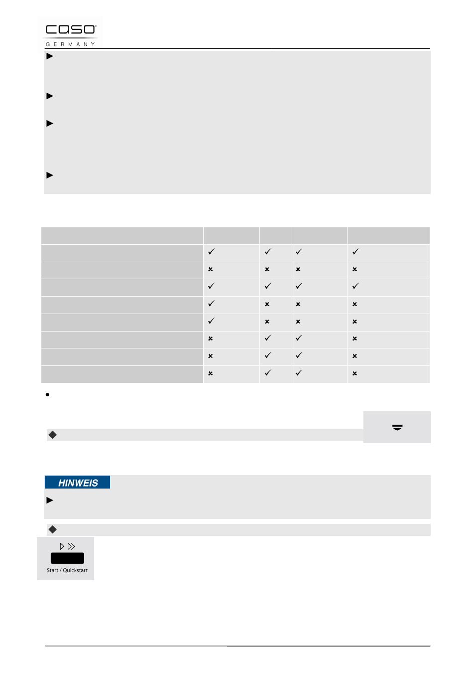 4 ouvrir et fermer la porte, Remarque | CASO Germany MCG 30 chef User Manual | Page 88 / 189