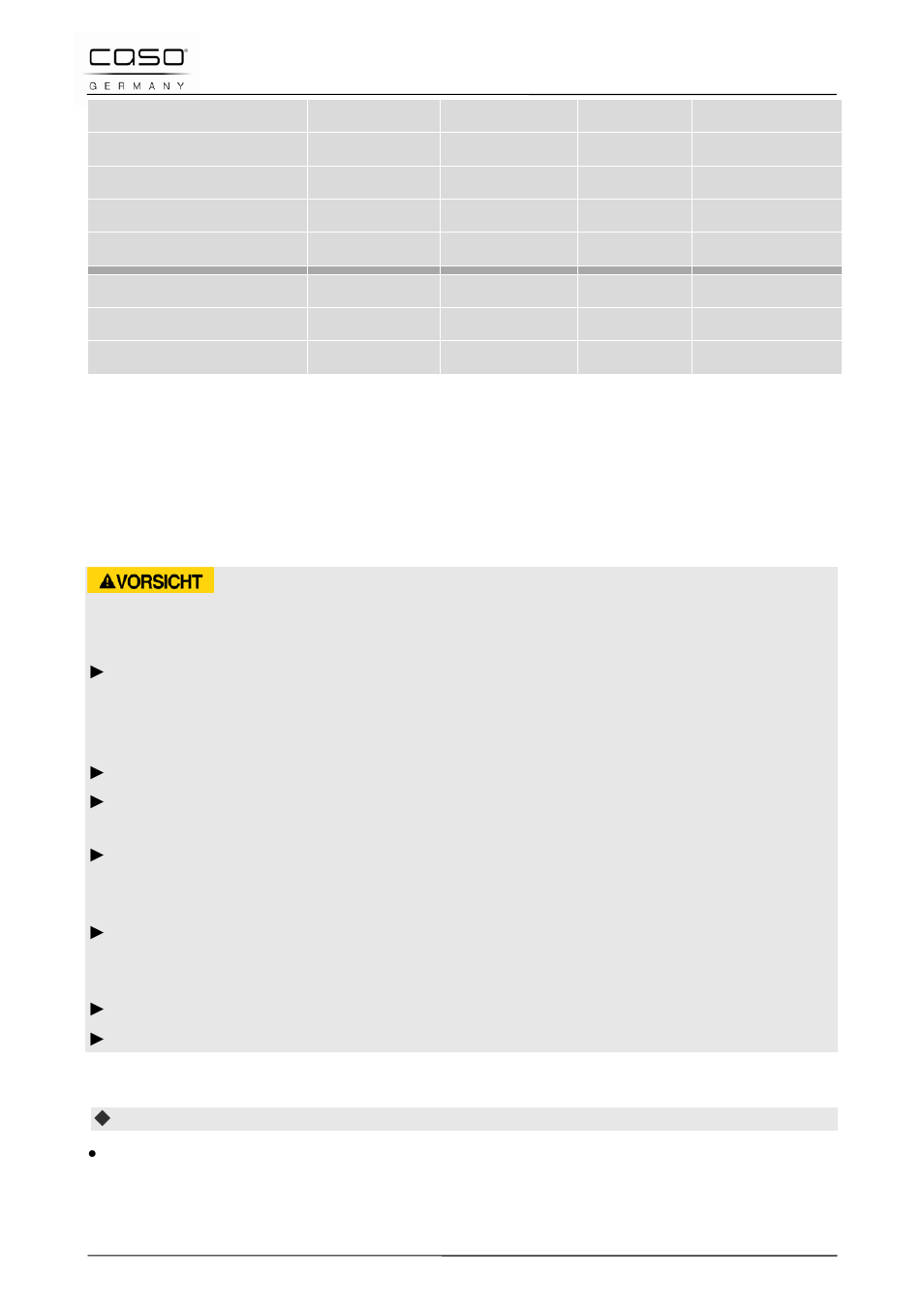 22 nettoyage et entretien, 1 consignes de sécurité, 2 nettoyage | Prudence | CASO Germany MCG 30 chef User Manual | Page 98 / 189